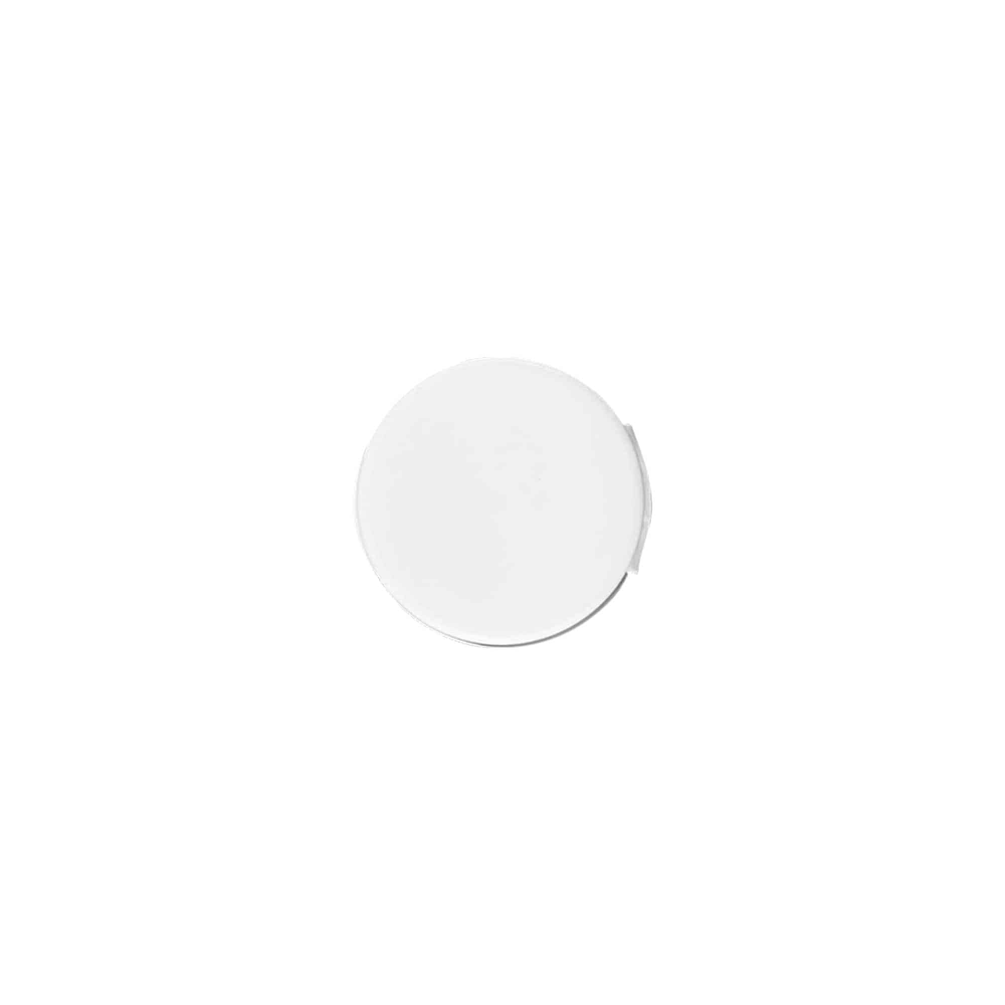 Capac cu filet și balama pliabilă, plastic PP, alb, pentru deschidere: 20/410
