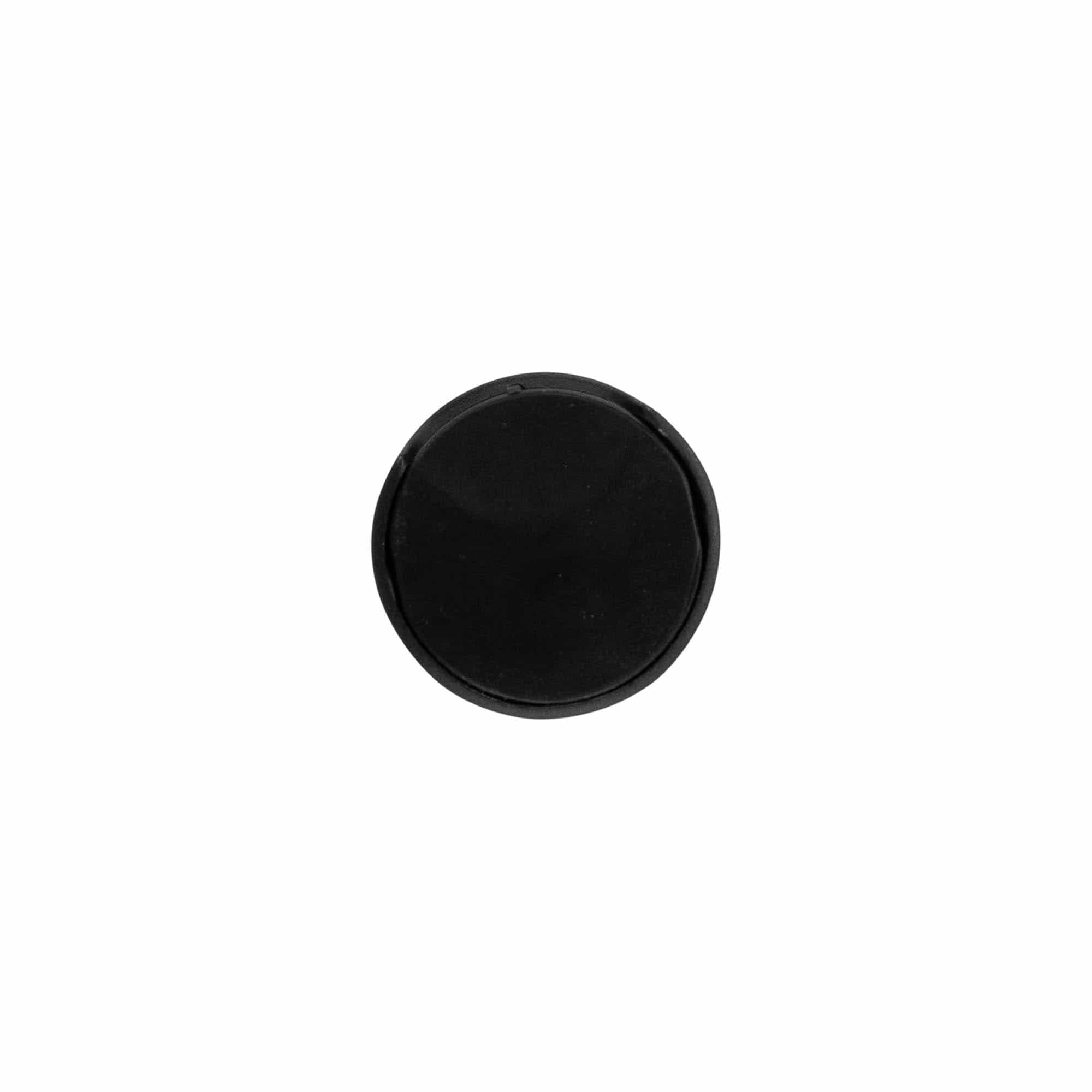 Capac cu filet Disc Top, plastic PP, negru, pentru gura: 24/410