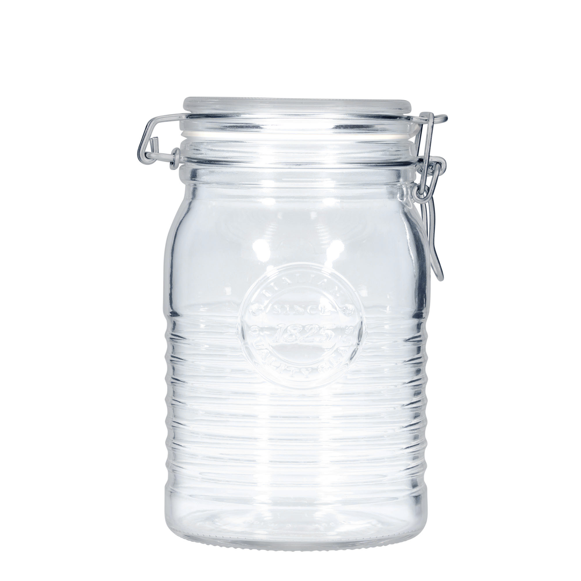1.000 ml borcan cu clemă de sârmă „Officina 1825”, gura: închidere cu clemă de sârmă 1.000 ml borcan cu clemă de sârmă „Officina 1825”, gura: închidere cu clemă de sârmă