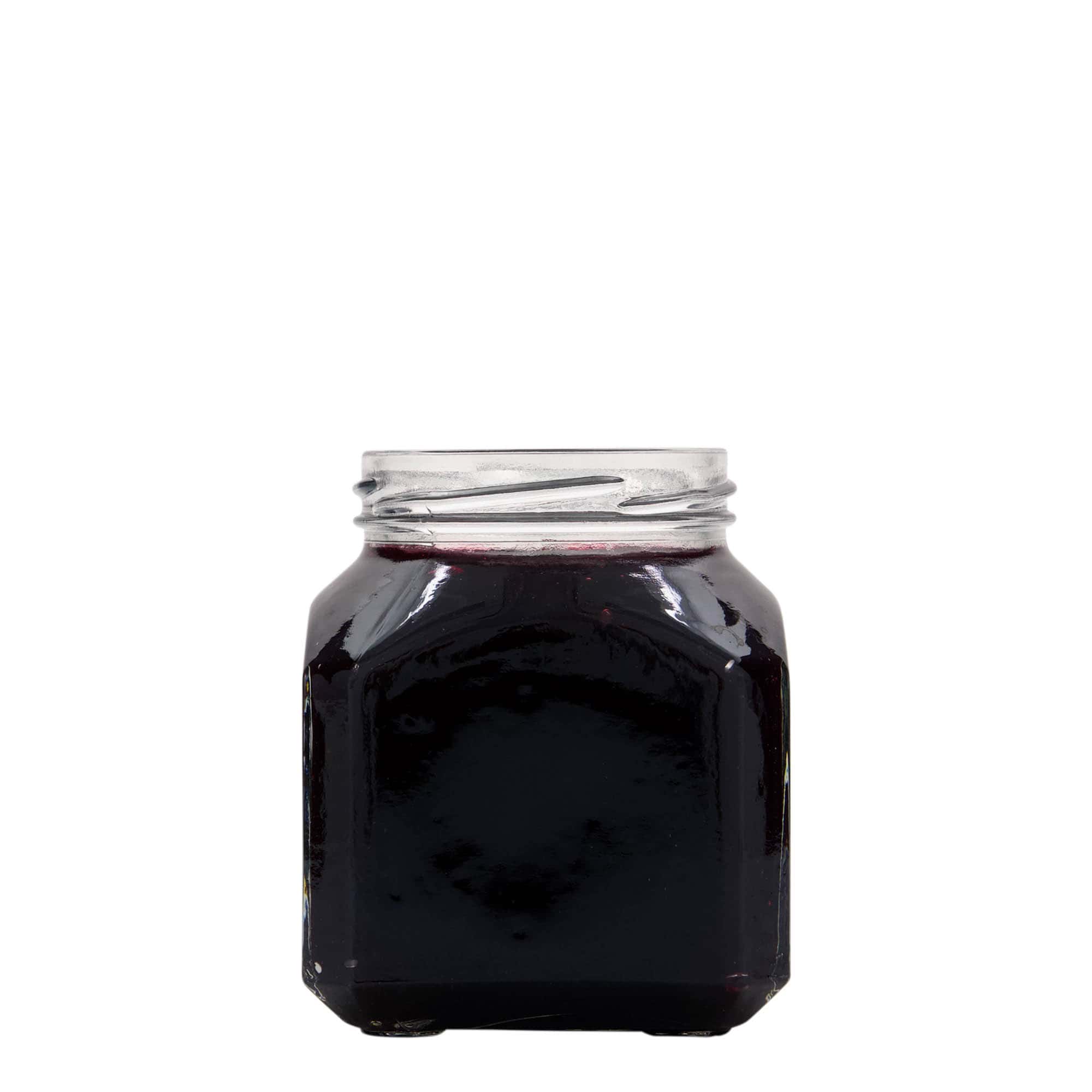 314 ml borcan pătrat „Mailand”, gura: Twist-Off (TO 63)