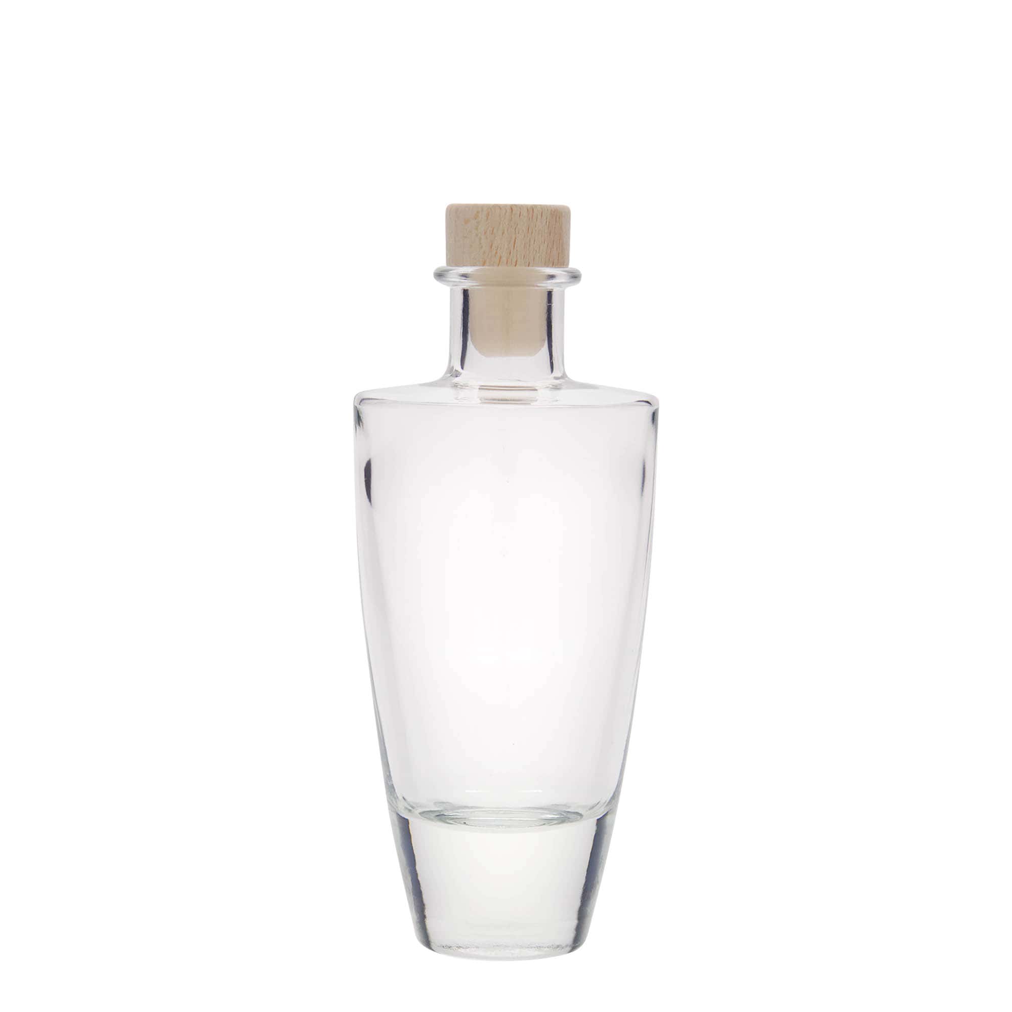 Sticlă de sticlă de 200 ml „Vanessa”, ovală, gură: dop de plută