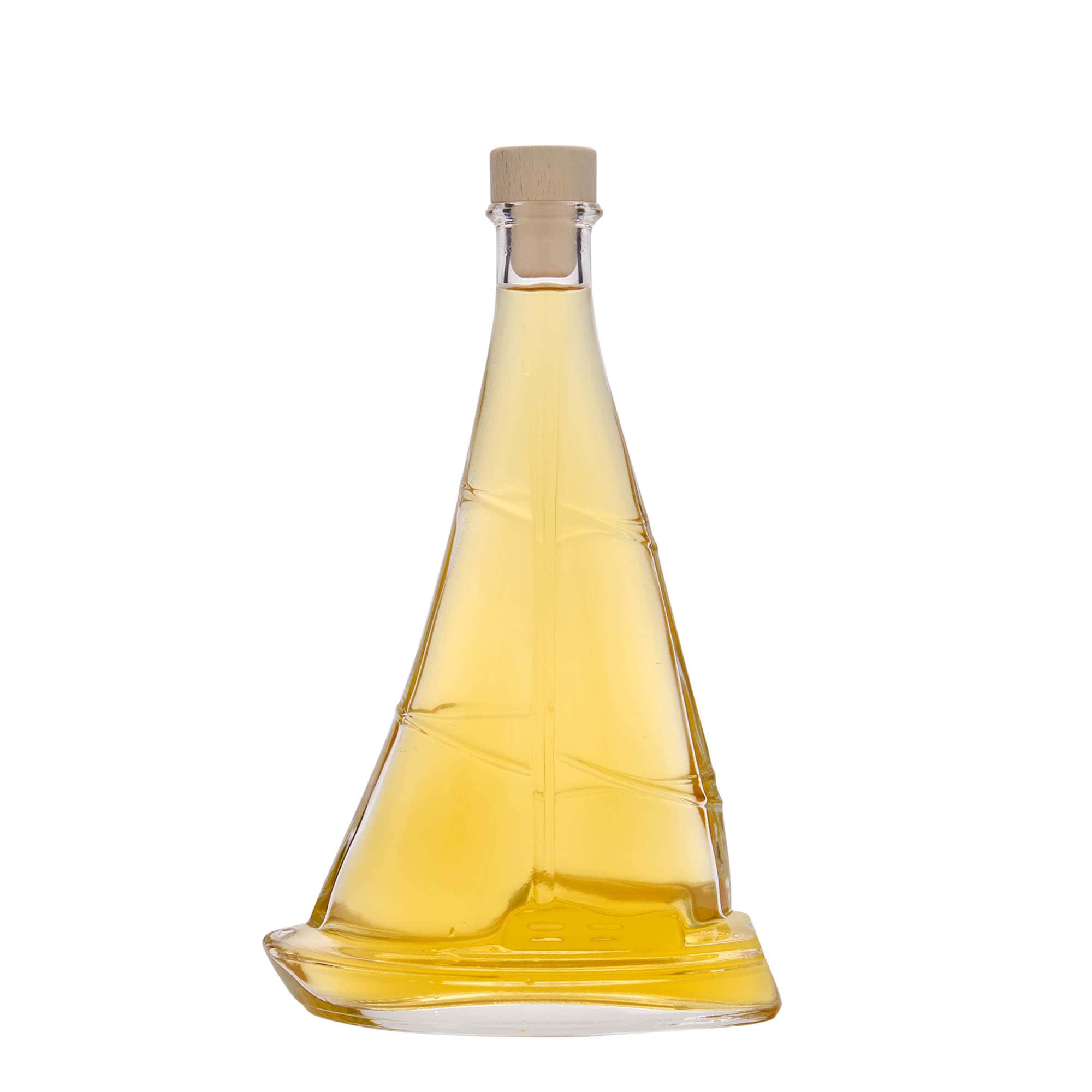 Sticlă de sticlă de 350 ml „Barcă cu vele”, gura: dop de plută