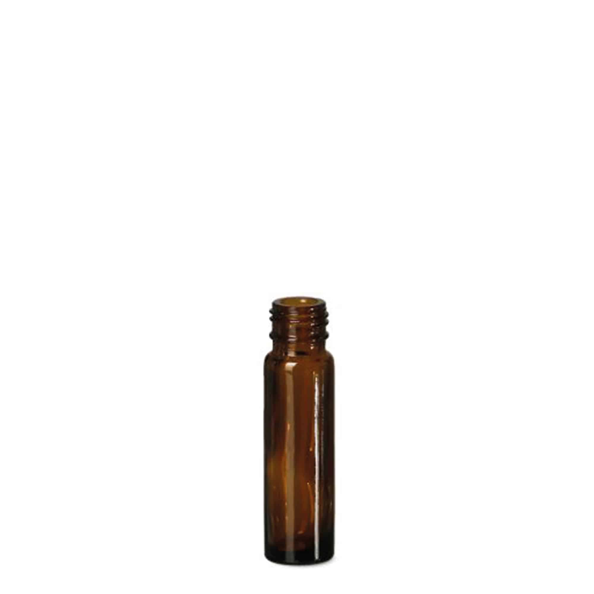 Sticlă roll-on de 10 ml, sticlă, maro, gura: capac cu filet