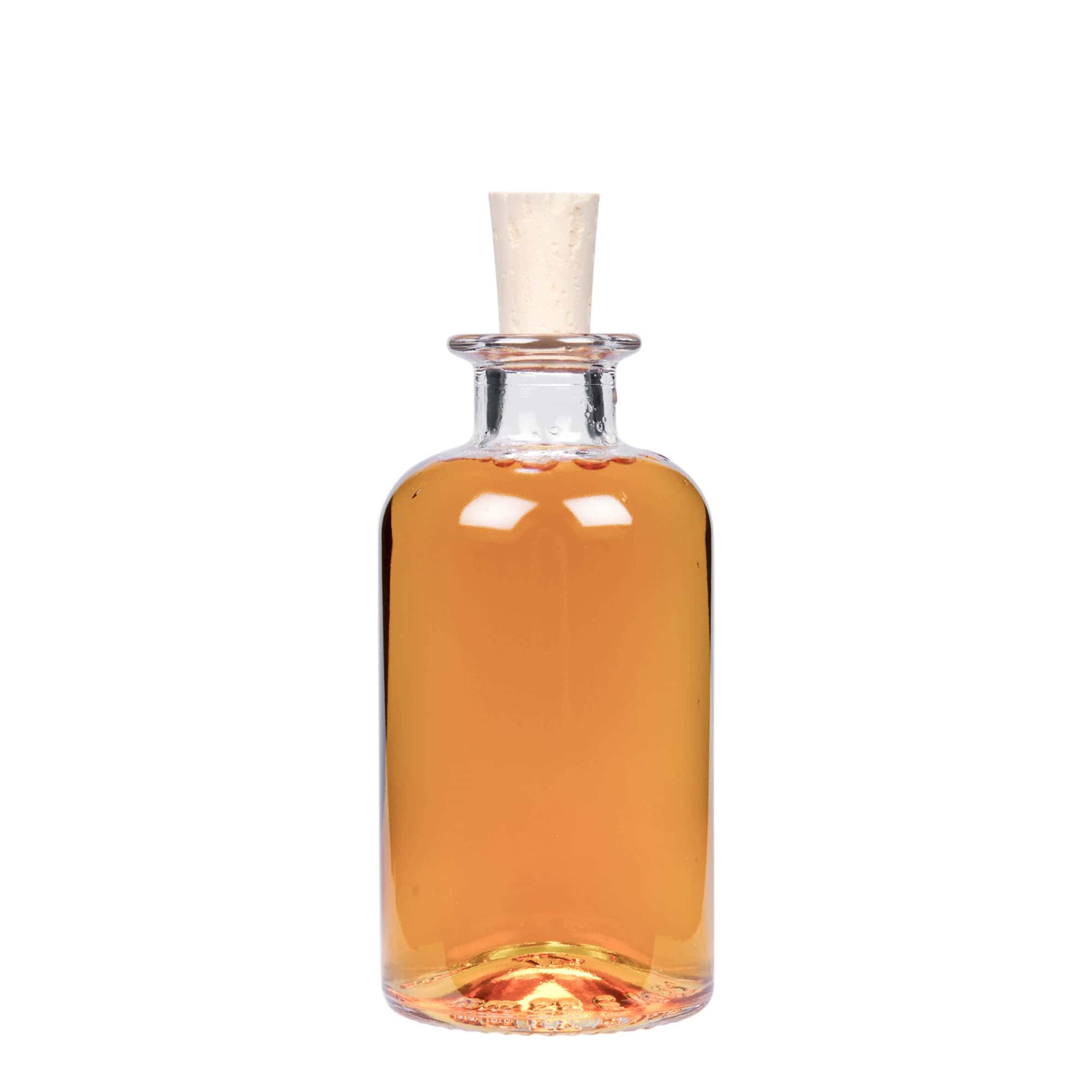 Sticlă de sticlă de 250 ml pentru farmacist, gura: dop de plută