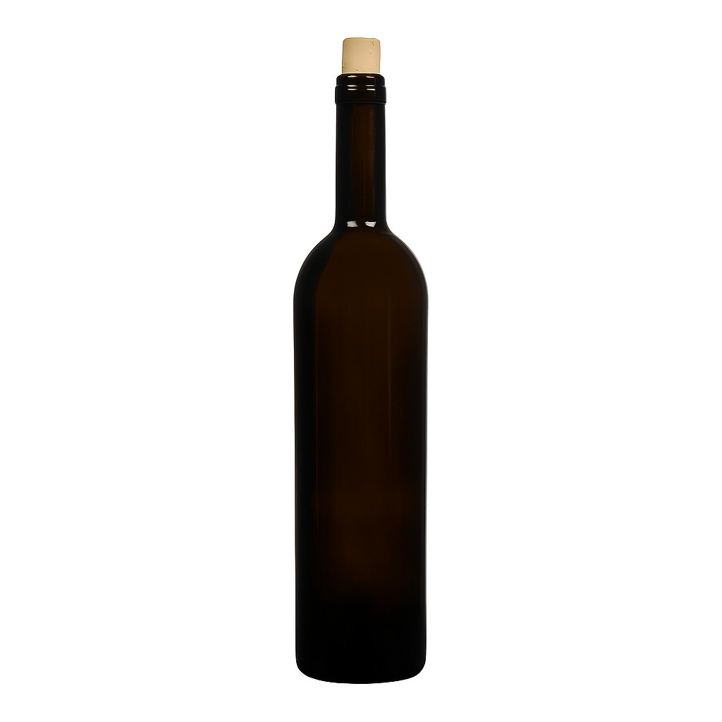 Sticlă de vin 750 ml „Liberty”, verde antic, gura: dop Sticlă de vin 750 ml „Liberty”, verde antic, gura: dop