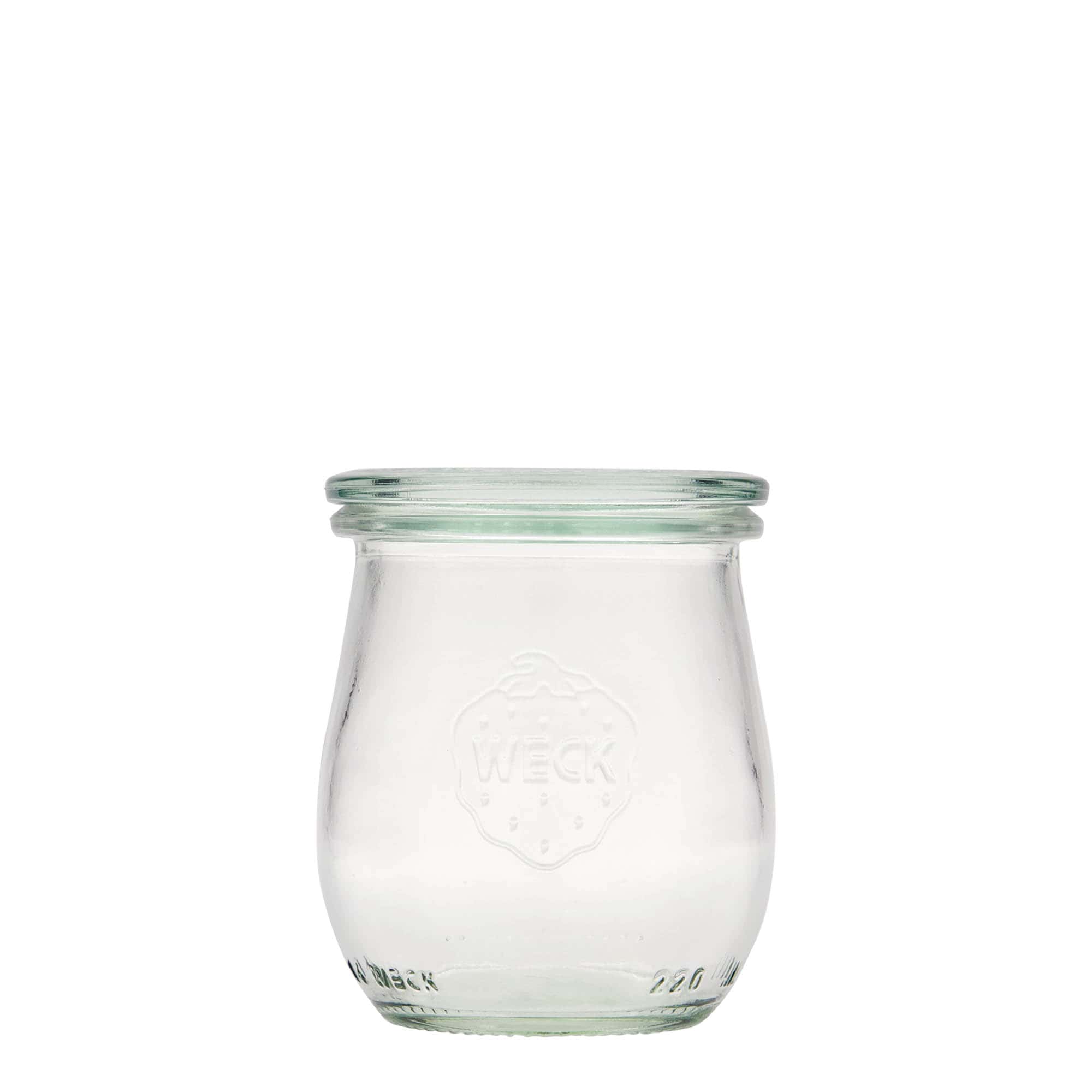 220 ml borcan WECK tip lalea, gura: margine rotundă