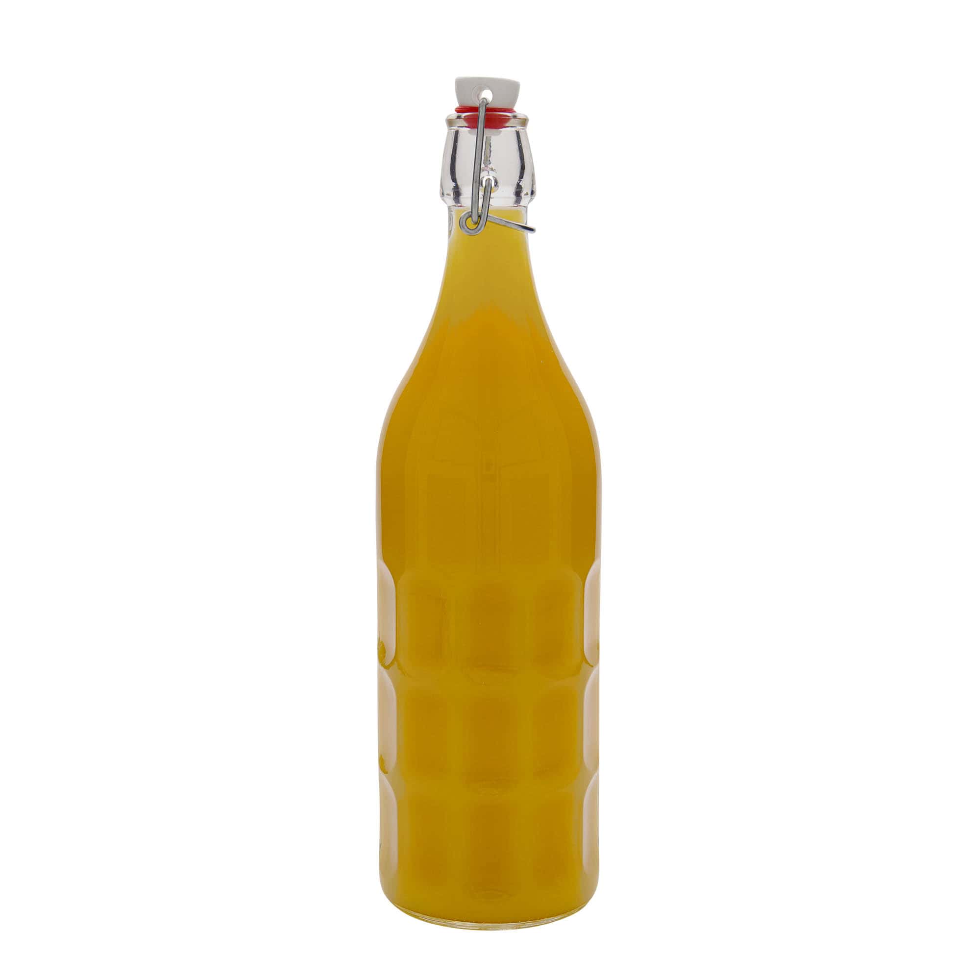 Sticlă de sticlă Moresca de 1.000 ml, gura: închidere cu clemă