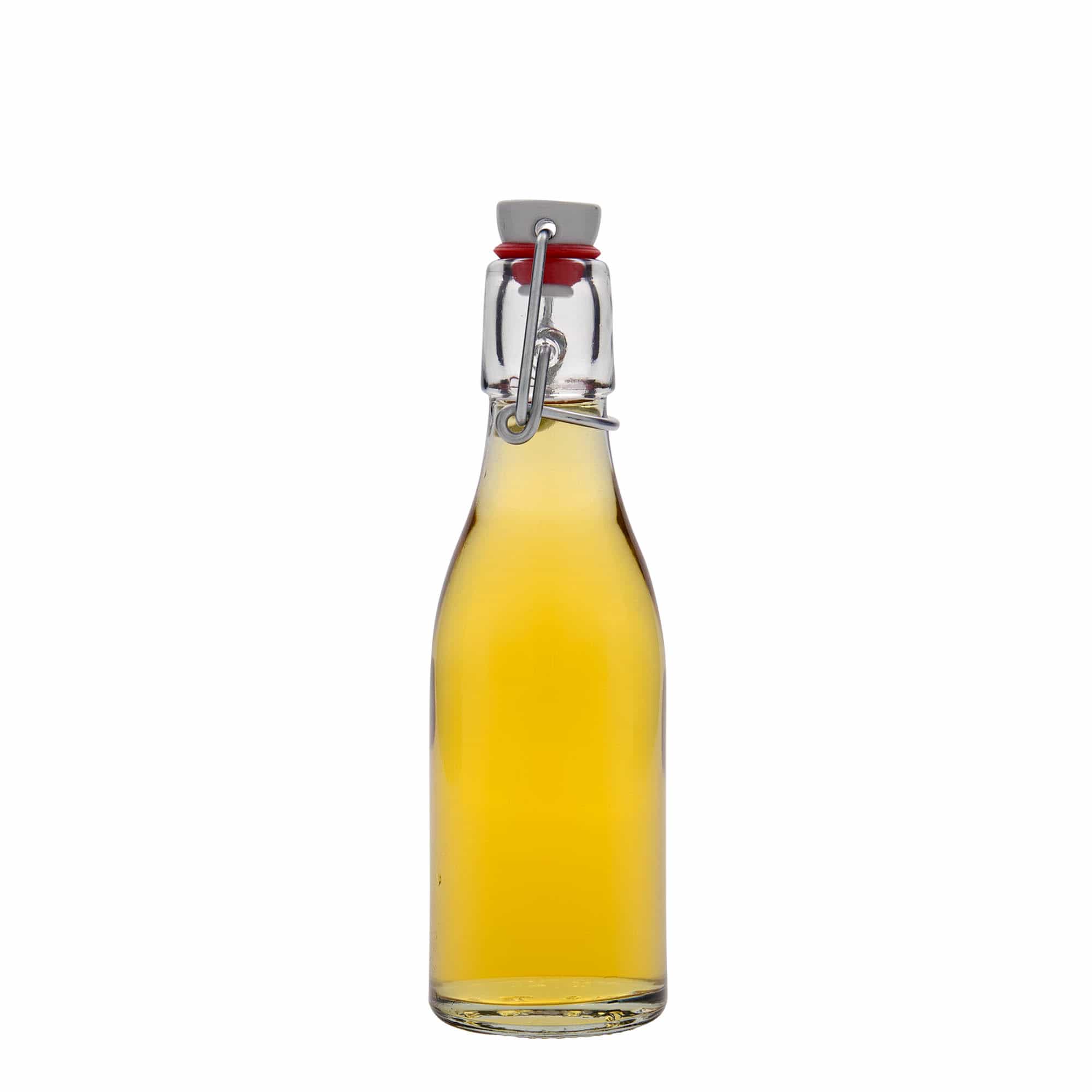 Sticlă de sticlă de 200 ml „Paul”, gât: închidere cu clemă