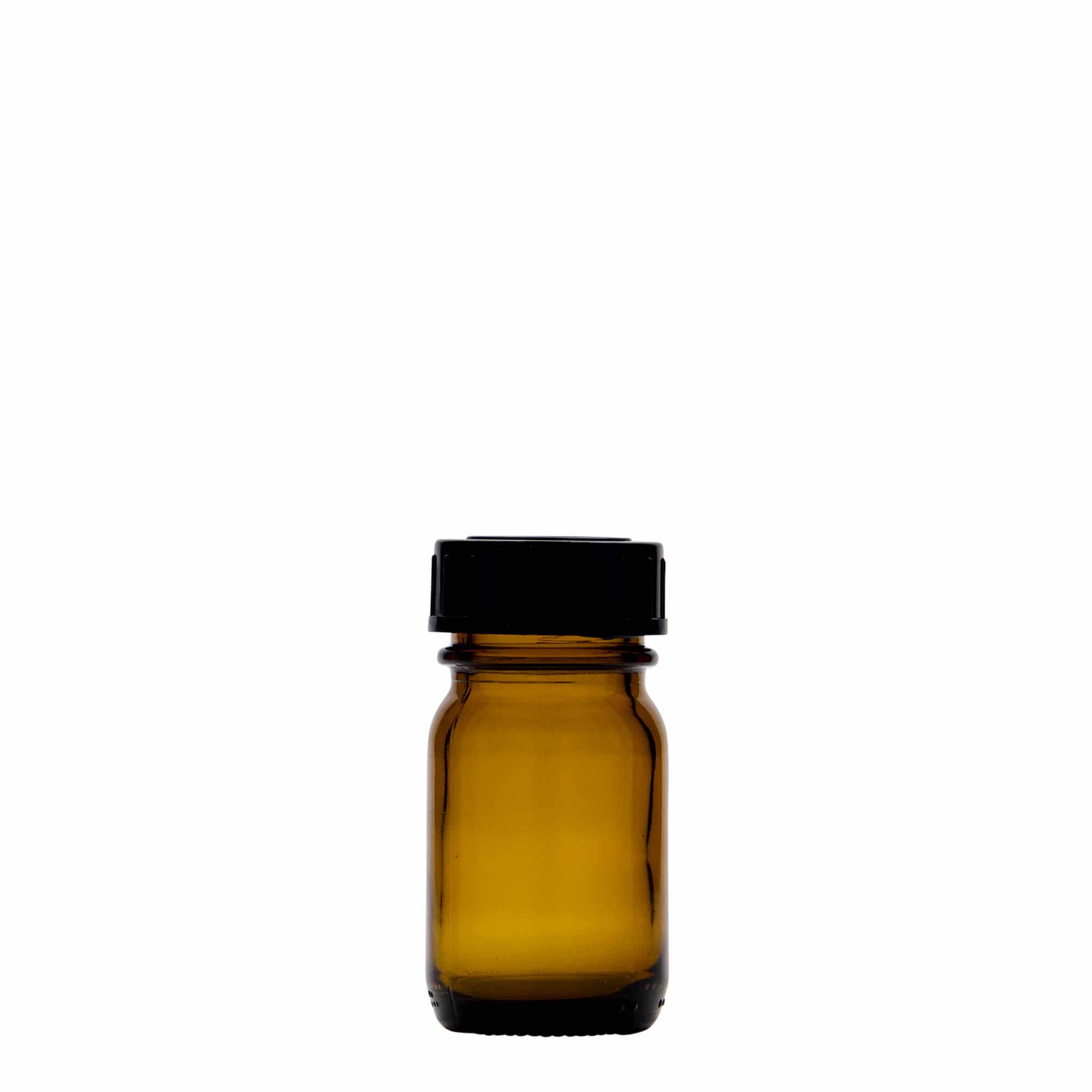 30 ml sticlă cu gât larg, maro, gură: DIN 32
