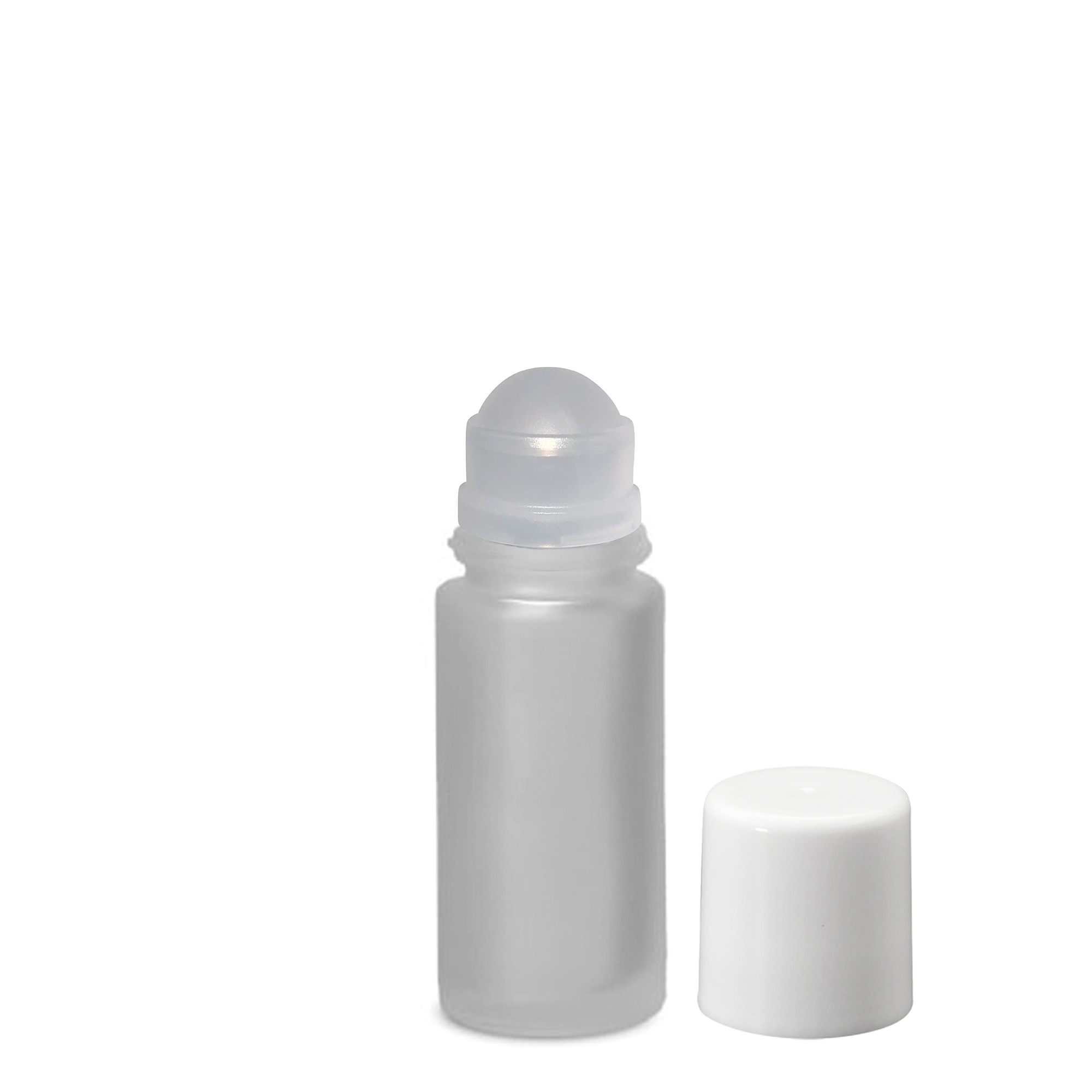 Sticlă roll-on de 50 ml, sticlă, mată, gura: capac cu filet Sticlă roll-on de 50 ml, sticlă, mată, gura: capac cu filet