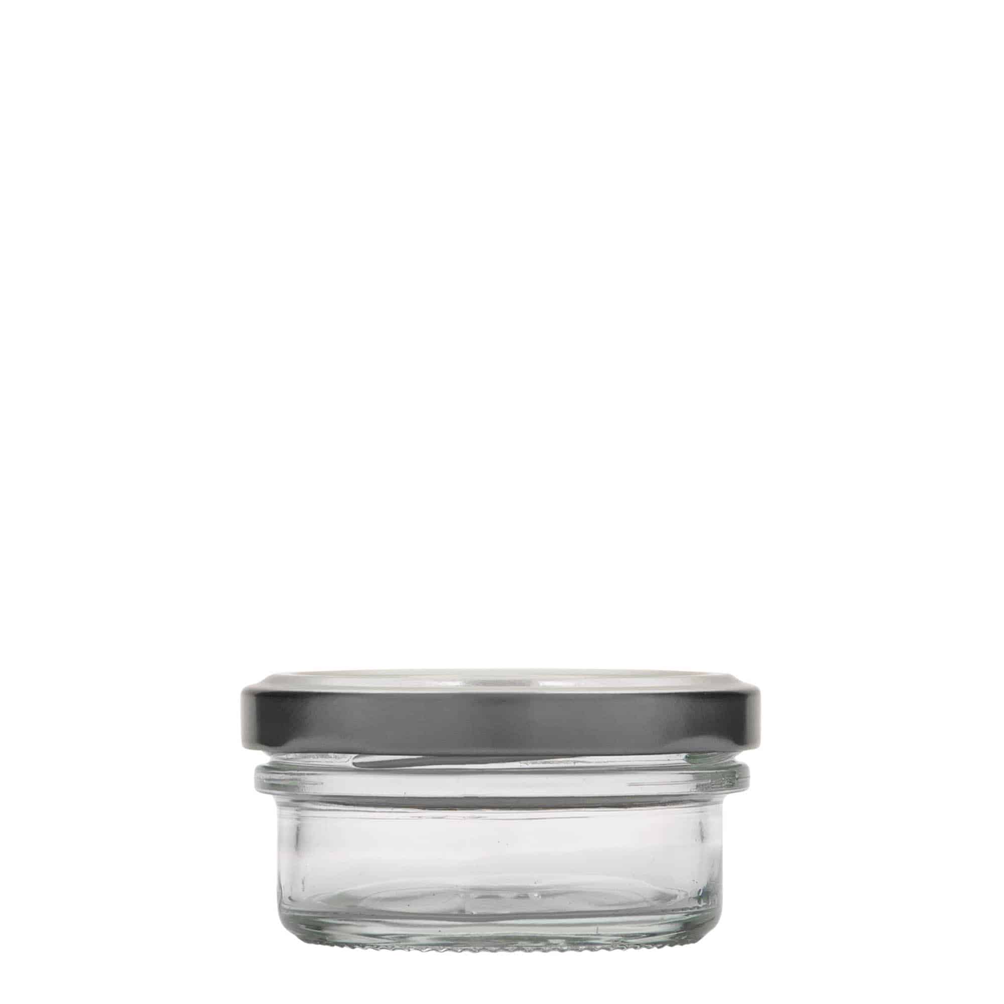 65 ml borcan plat cu pereți drepți, gura: Twist-Off (TO 66)