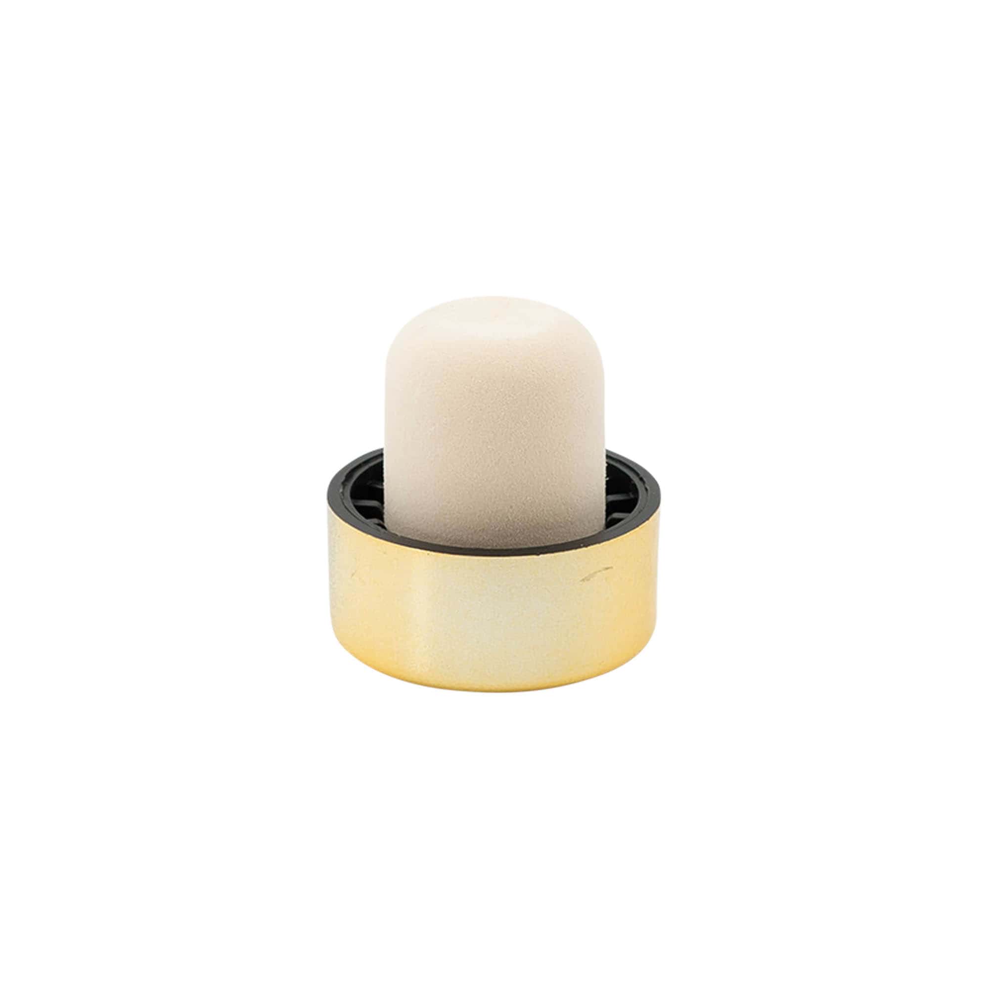 Dop cu mâner 19 mm, plastic, auriu, pentru gură: dop de plută
