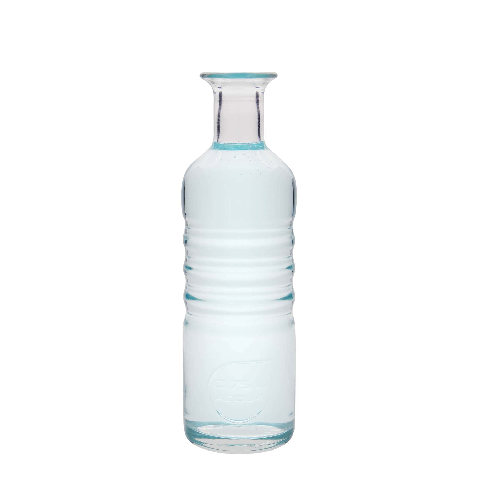 Sticlă de sticlă de 750 ml „Optima Acqua”, gura: plută Sticlă de sticlă de 750 ml „Optima Acqua”, gura: plută
