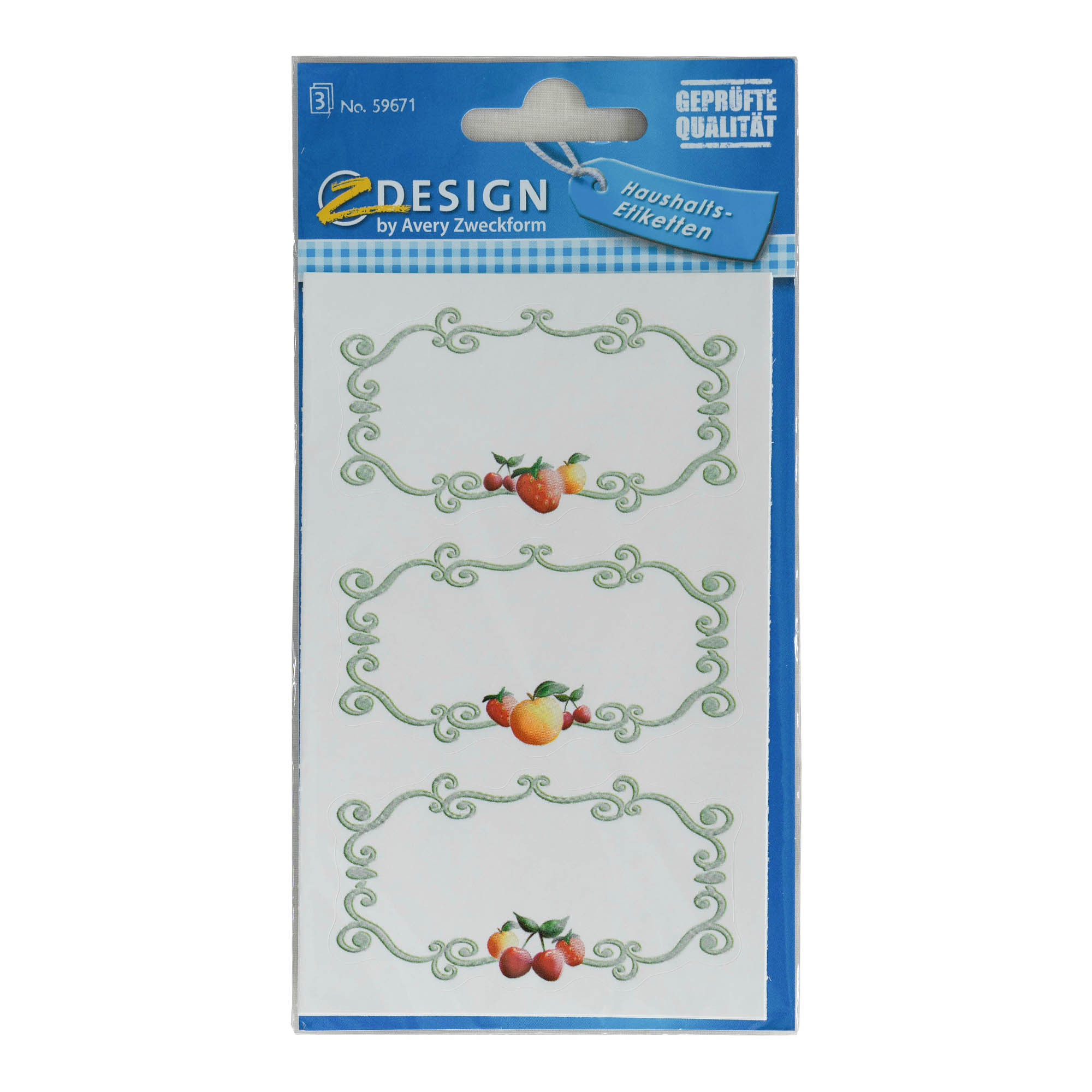 Zweckform etichete „Rame fructe”, dreptunghiulare, hârtie, multicolor Zweckform etichete „Rame fructe”, dreptunghiulare, hârtie, multicolor