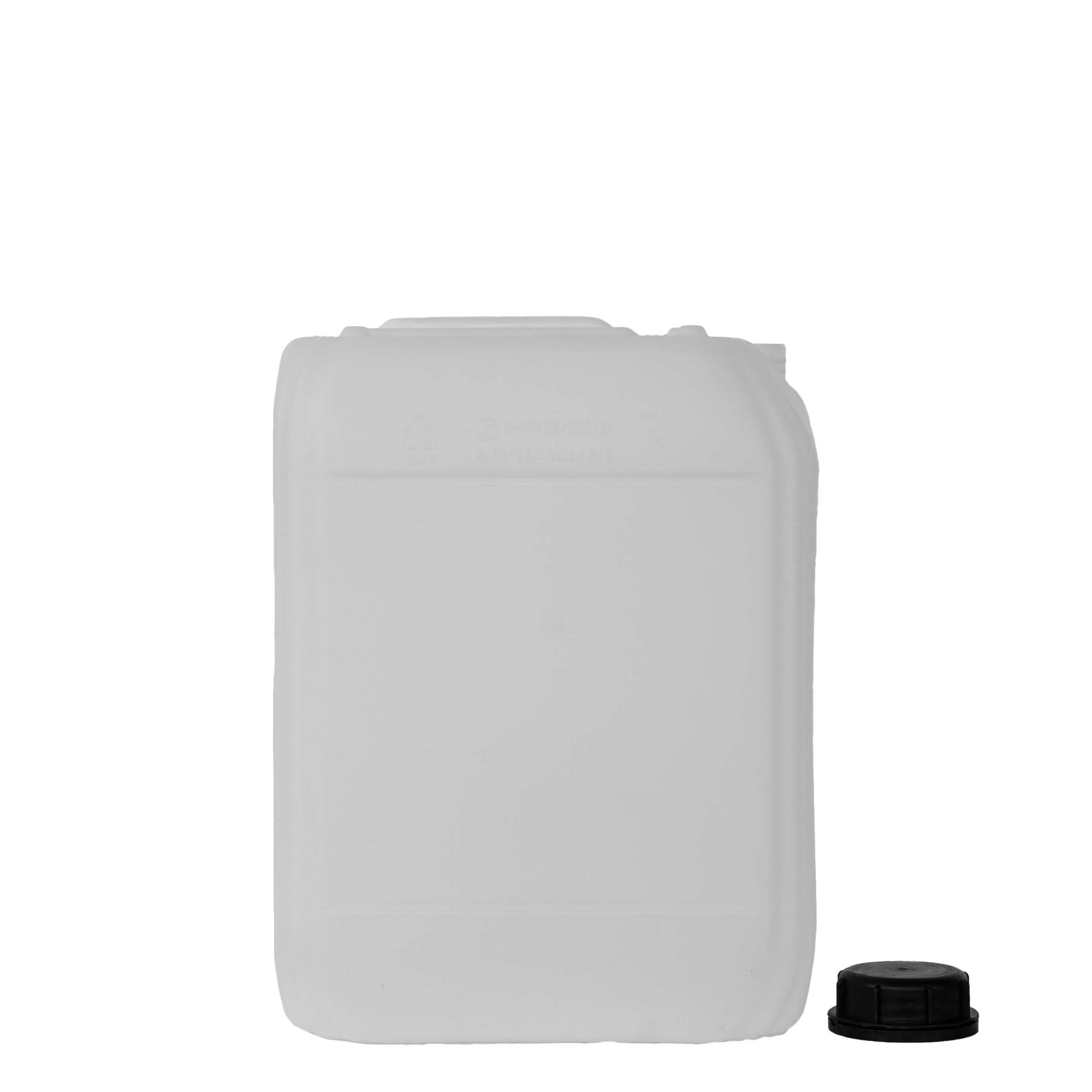 Canistră de 20 l, dreptunghiulară, plastic HDPE, natural, deschidere: ND 60 Canistră de 20 l, dreptunghiulară, plastic HDPE, natural, deschidere: ND 60