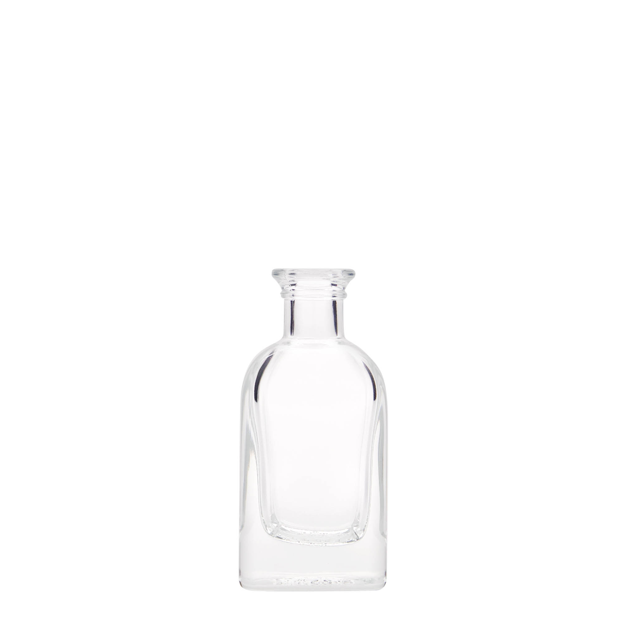 Sticlă de 40 ml, pătrată, Apotheker Carré, gât: dop de plută Sticlă de 40 ml, pătrată, Apotheker Carré, gât: dop de plută