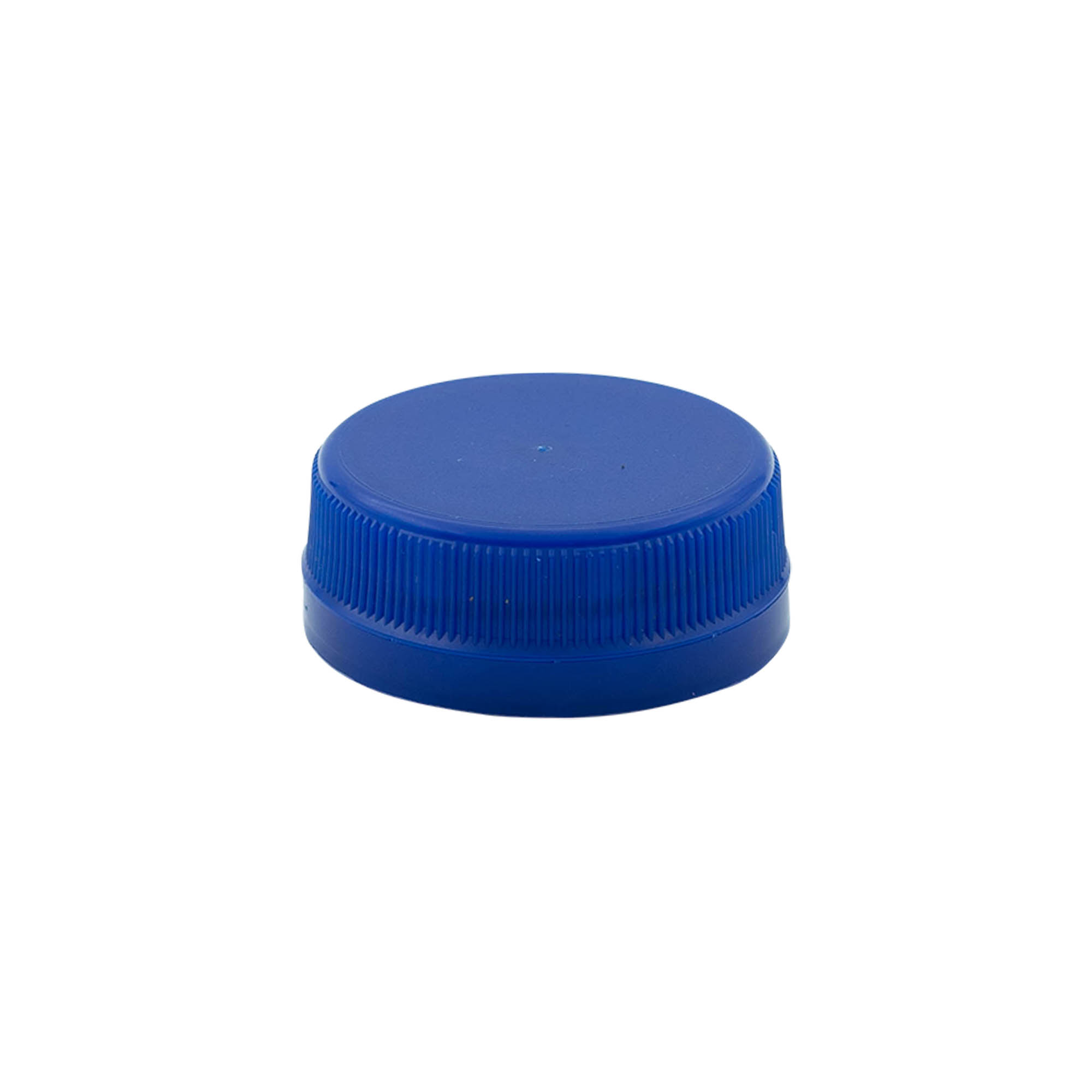 Capac cu filet dublu, plastic PE, albastru, pentru gura: PET 38 mm