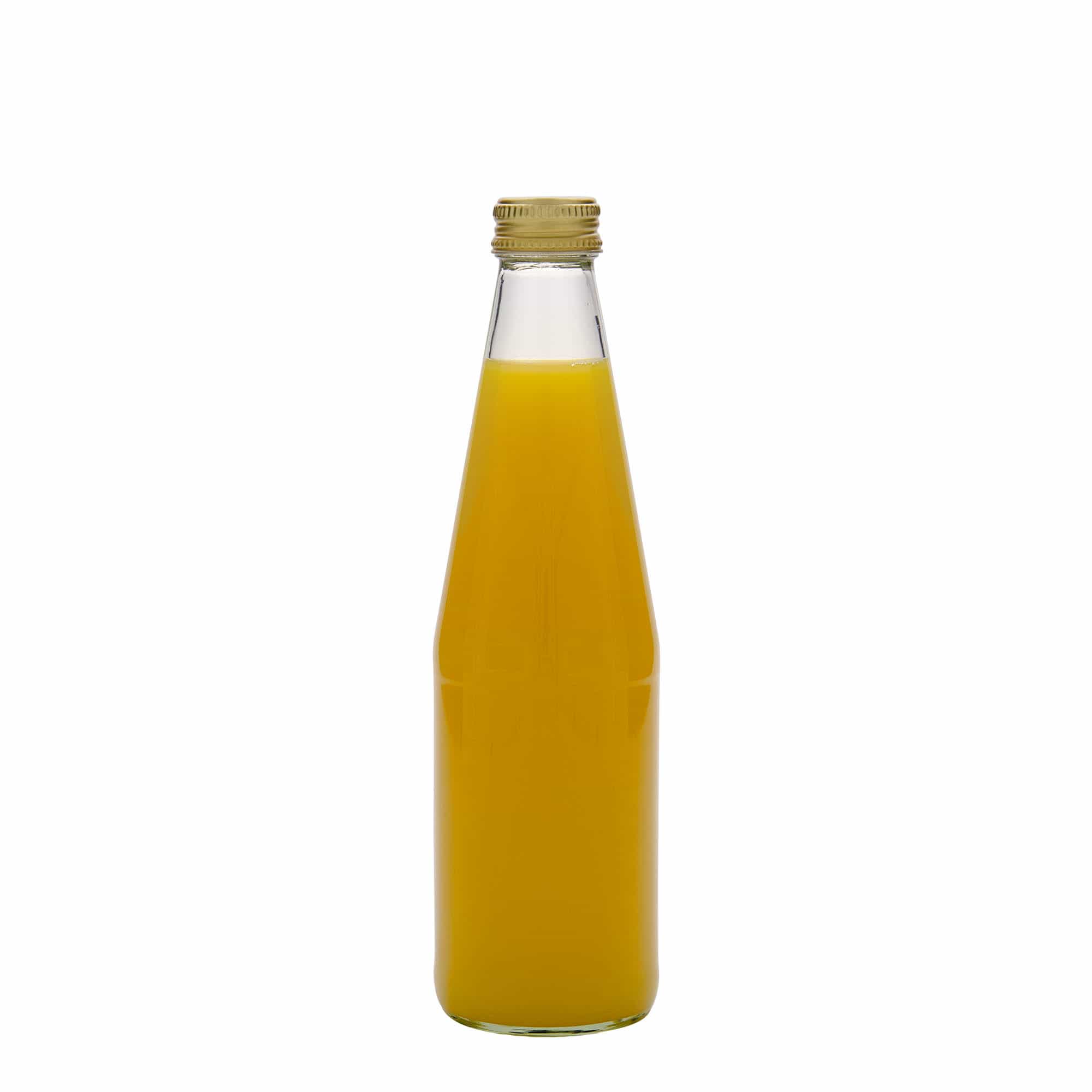Sticlă universală 330 ml, formă de morcov, sticlă, gura: PP 28