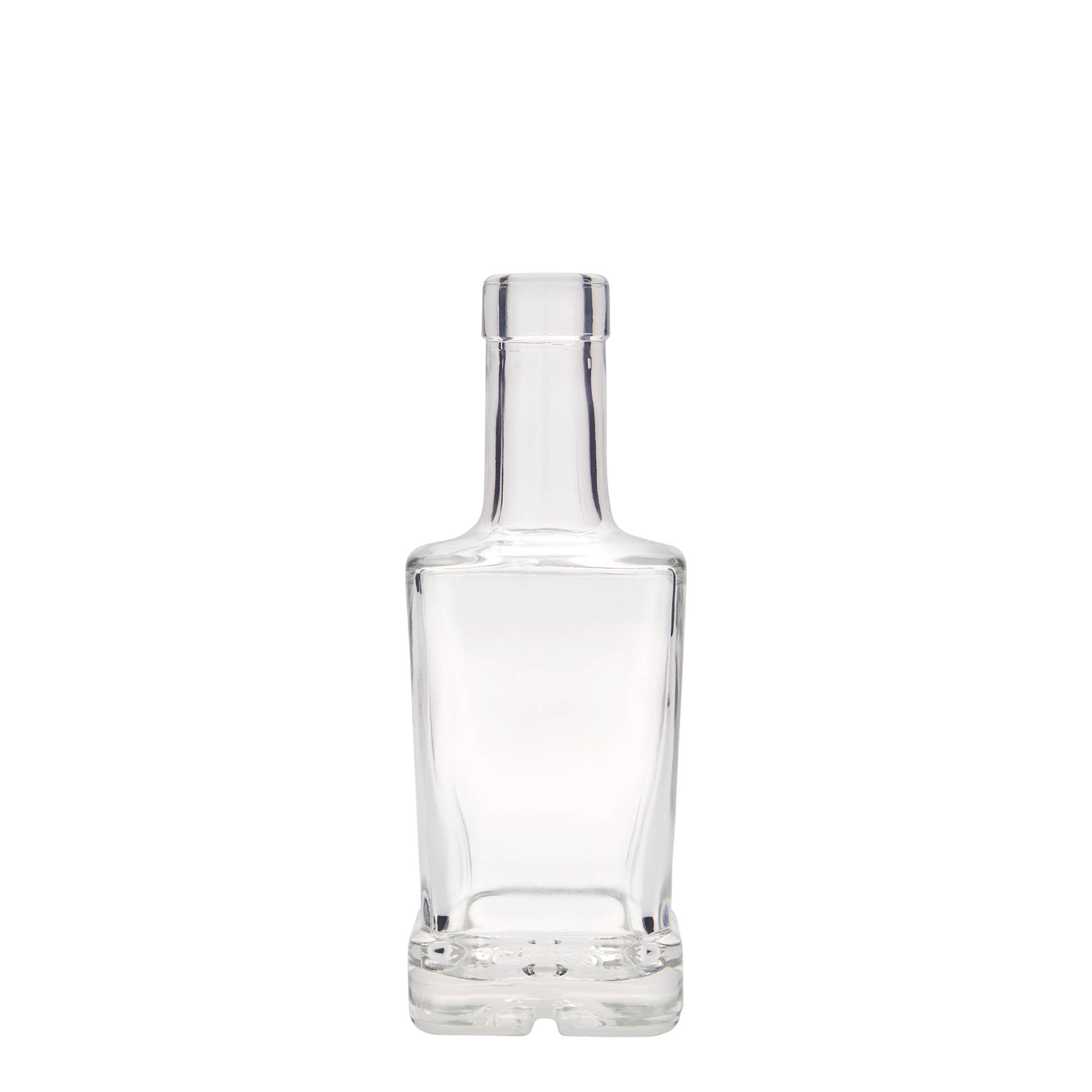 Sticlă de sticlă de 250 ml „Rene”, pătrată, gât: plută