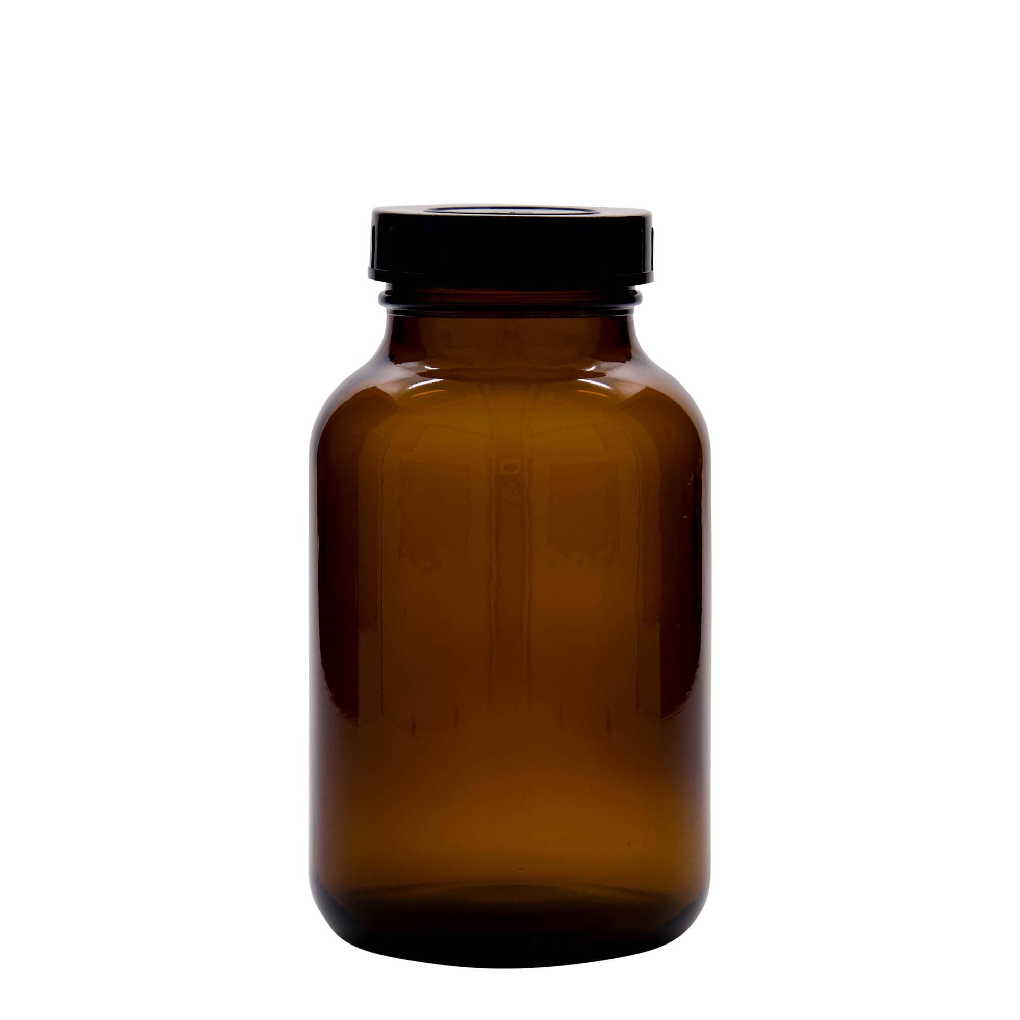 1.000 ml borcan cu gât larg, maro, gura: DIN 68