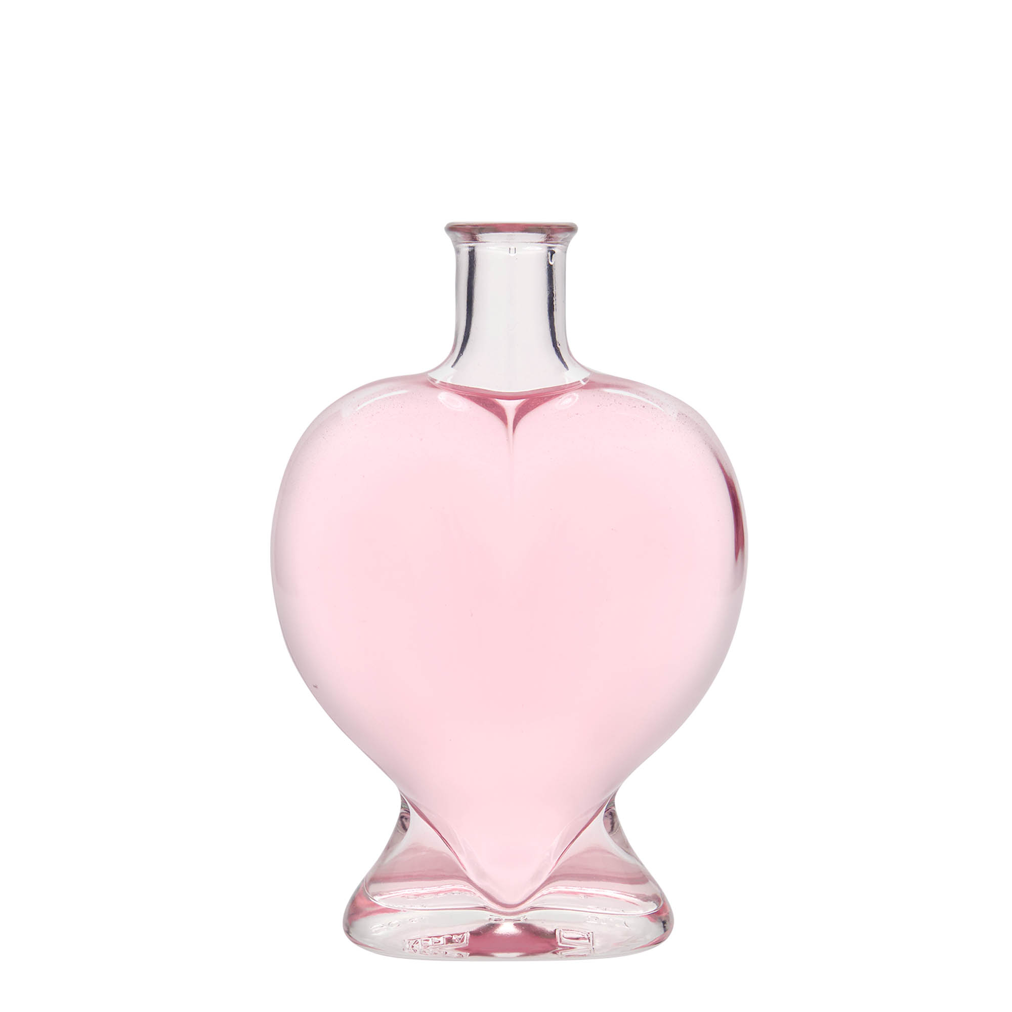 Sticlă de sticlă de 500 ml „Inimă”, gură: plută Sticlă de sticlă de 500 ml „Inimă”, gură: plută