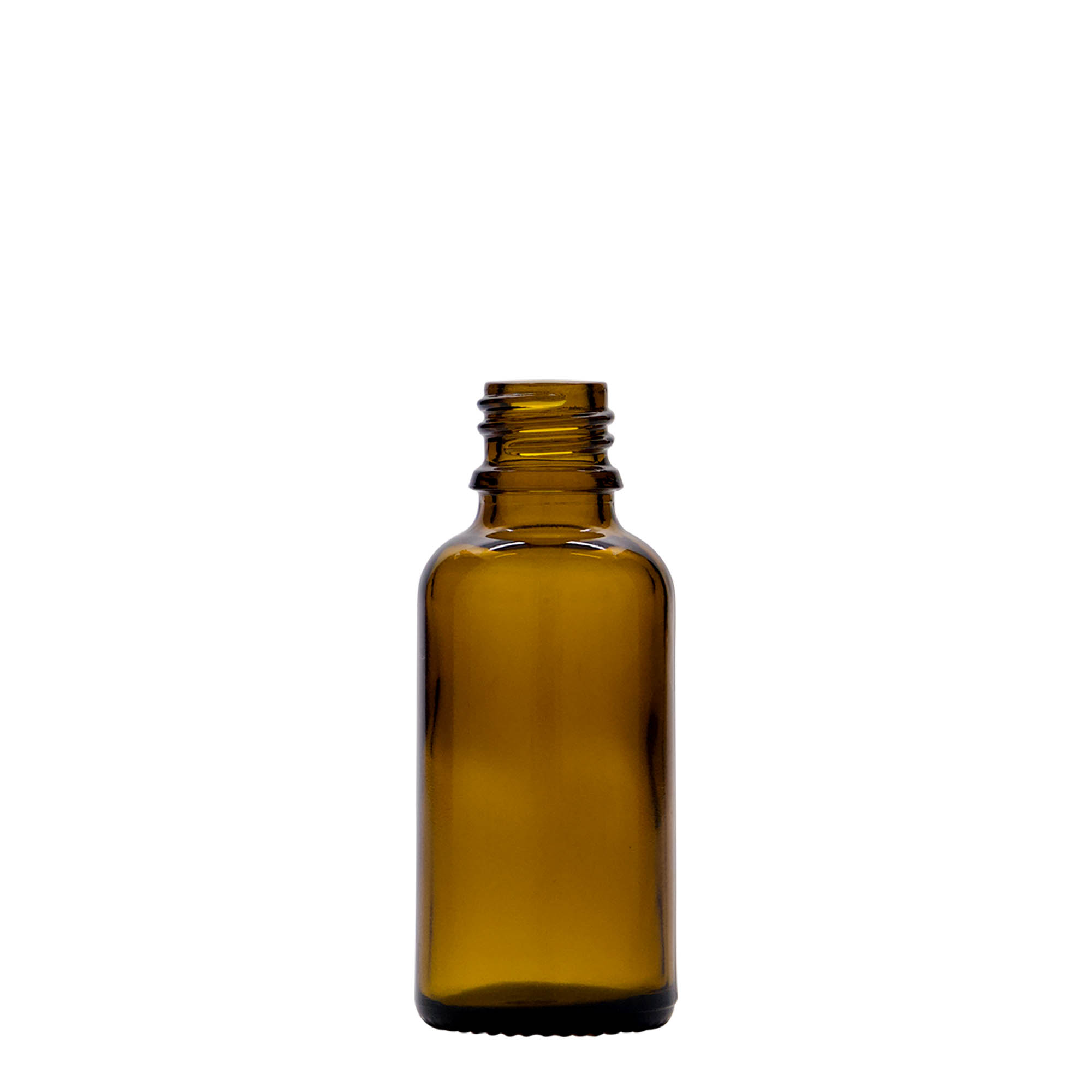 Flacon medical de 30 ml cu pompă pentru loțiune, sticlă, maro, gura: DIN 18
