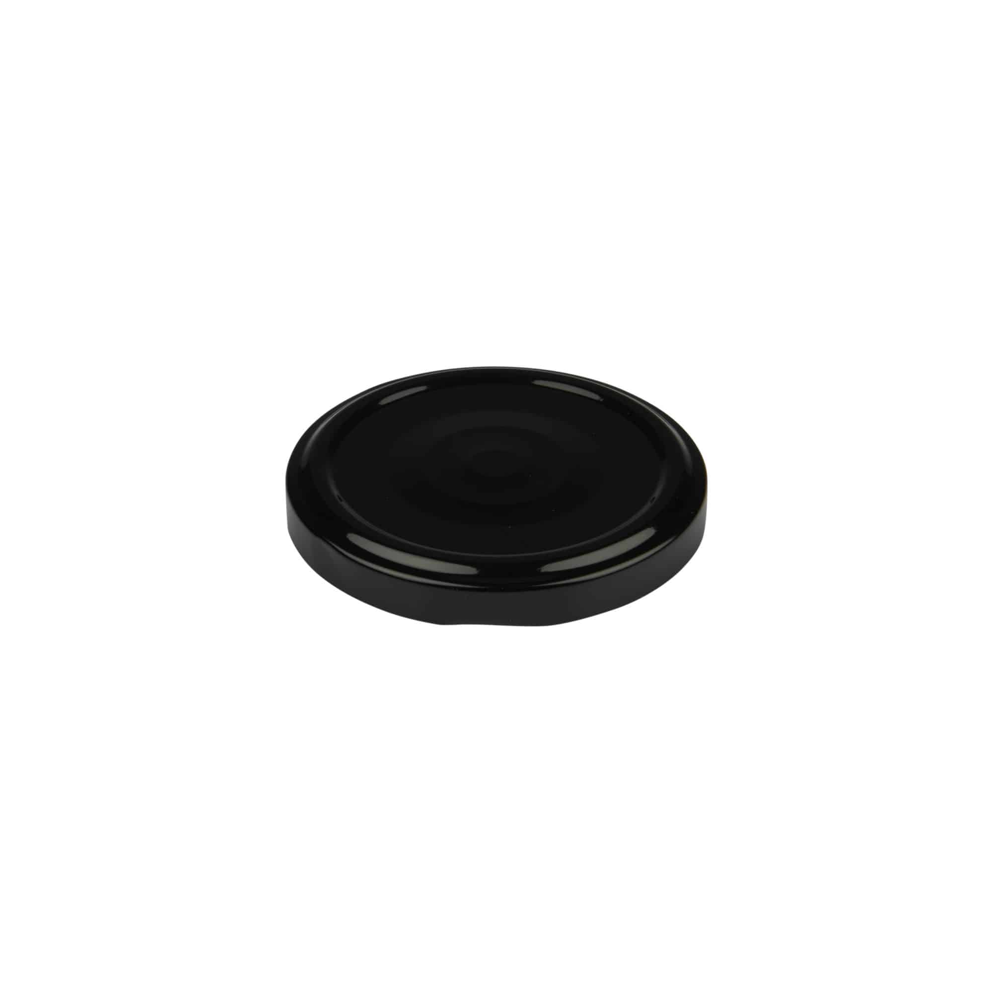 Capace Twist-Off, tablă albă, sterilizabile, negru, pentru gura: TO 66