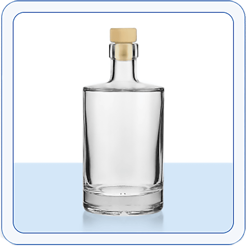 O sticlă de plută cu un volum de 500 ml pe fond alb