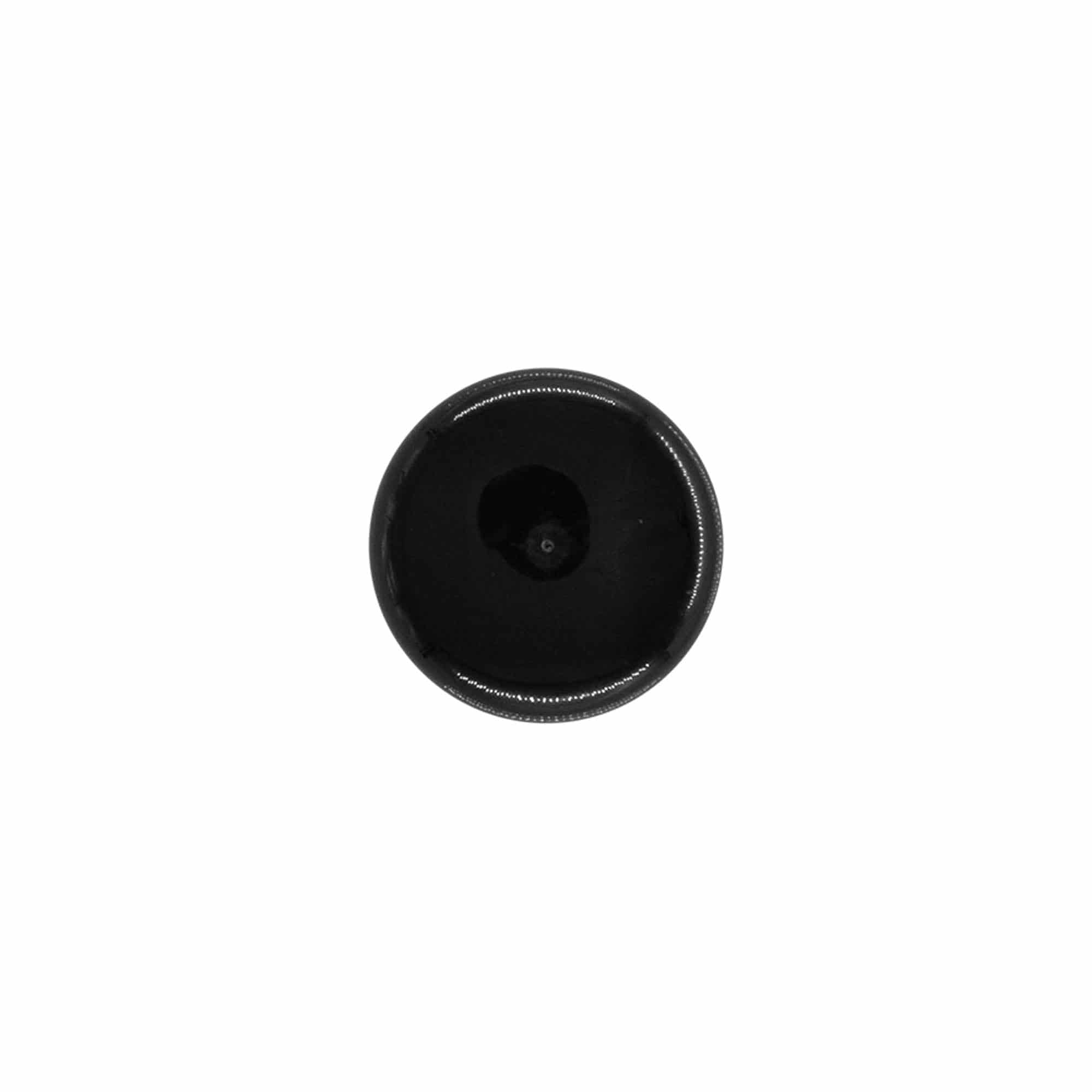 Capac cu filet cu inserție pentru seringă, plastic PP, negru, pentru gura: 24/410