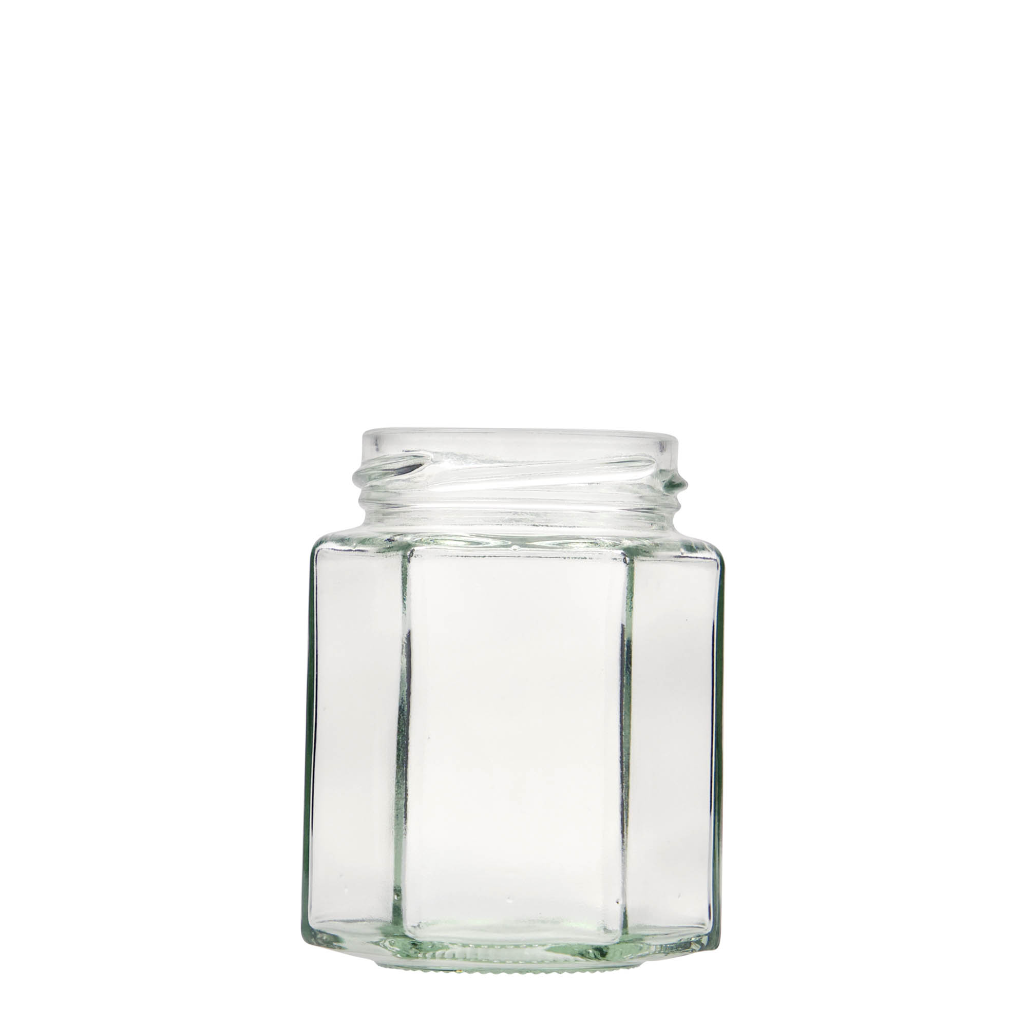 196 ml borcan hexagonal, gura: Twist-Off (TO 58)