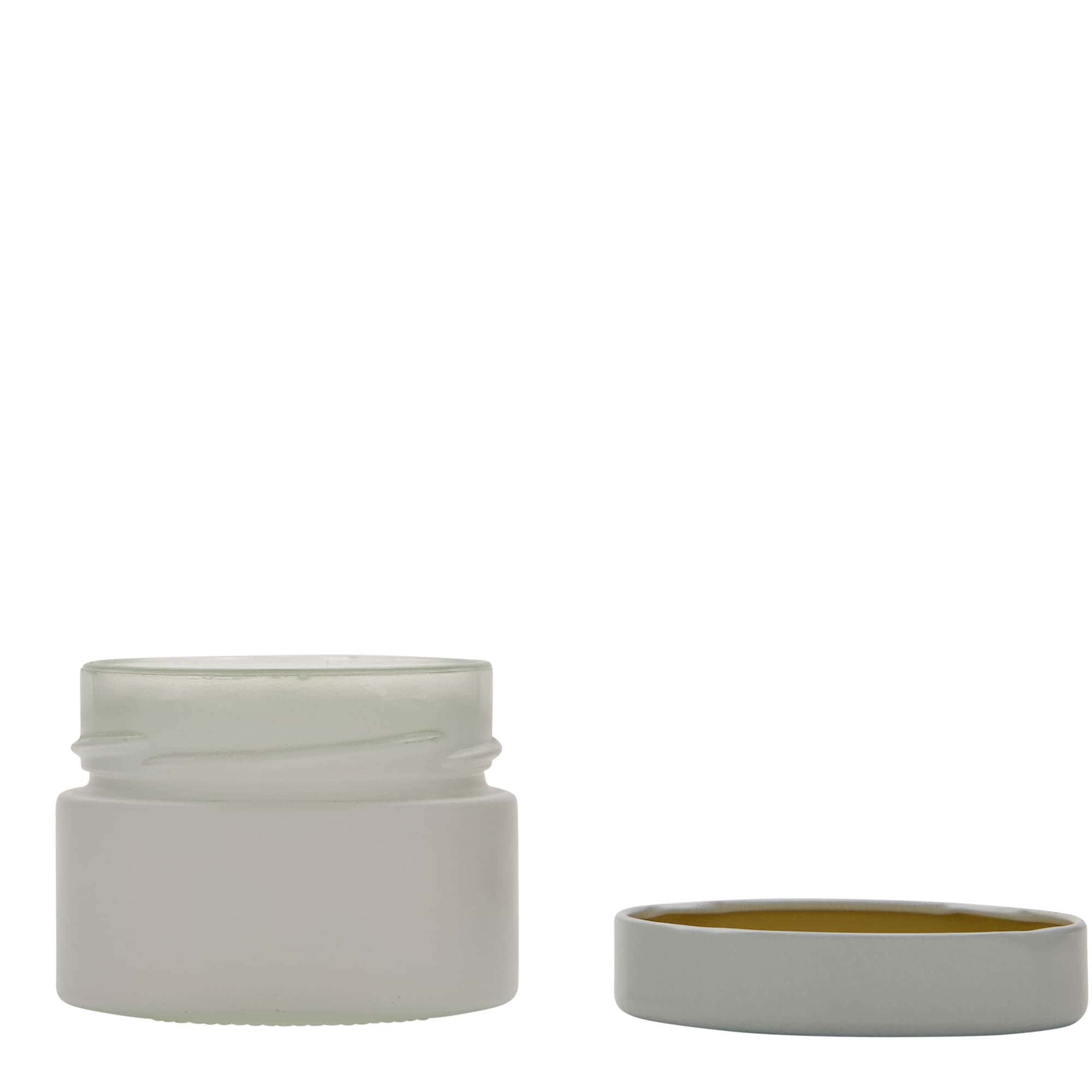 130 ml borcan rotund 'Aurora', alb, gura: Deep-Twist-Off (DTO 66)