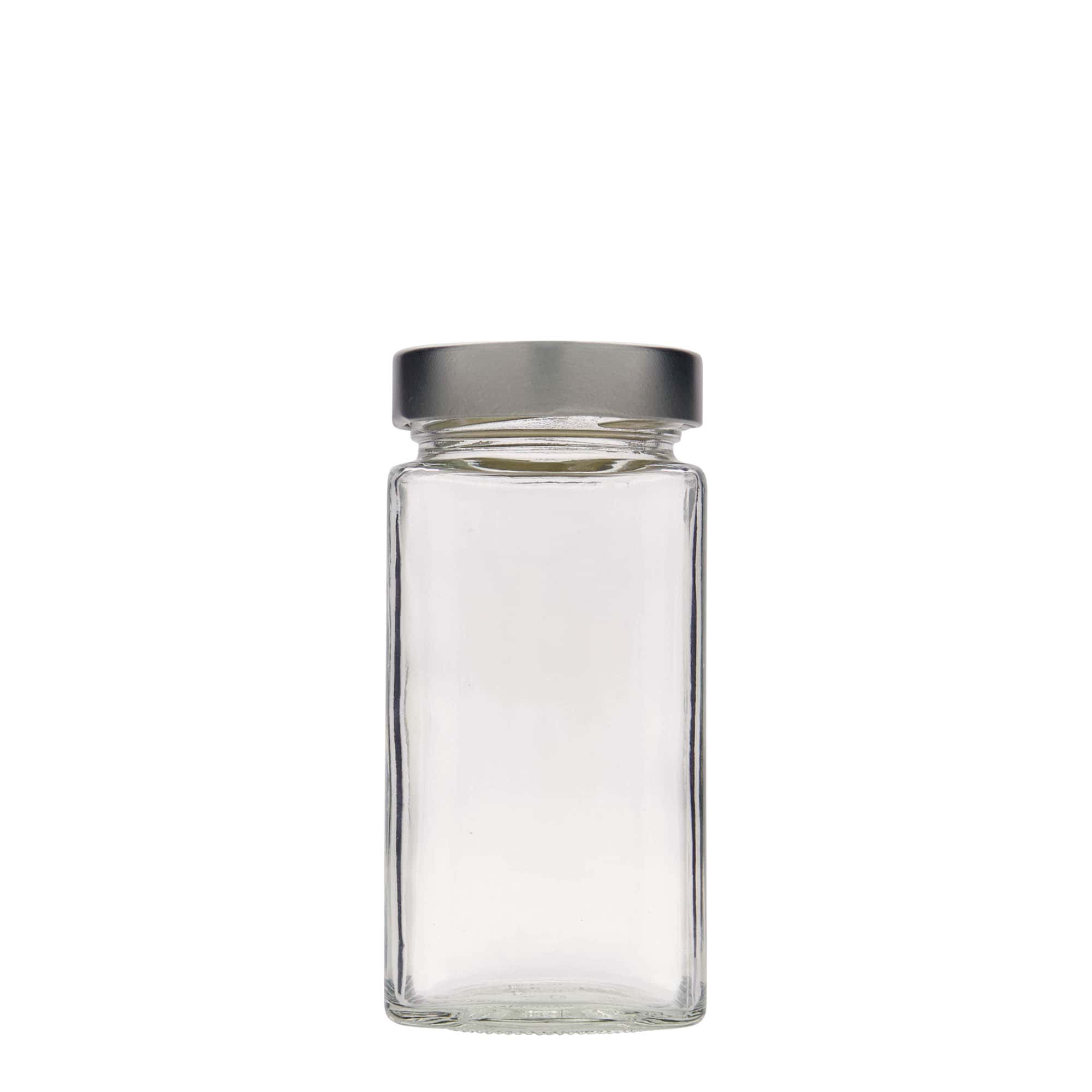314 ml borcan pătrat „Funny”, gura: Deep-Twist-Off (DTO 58)