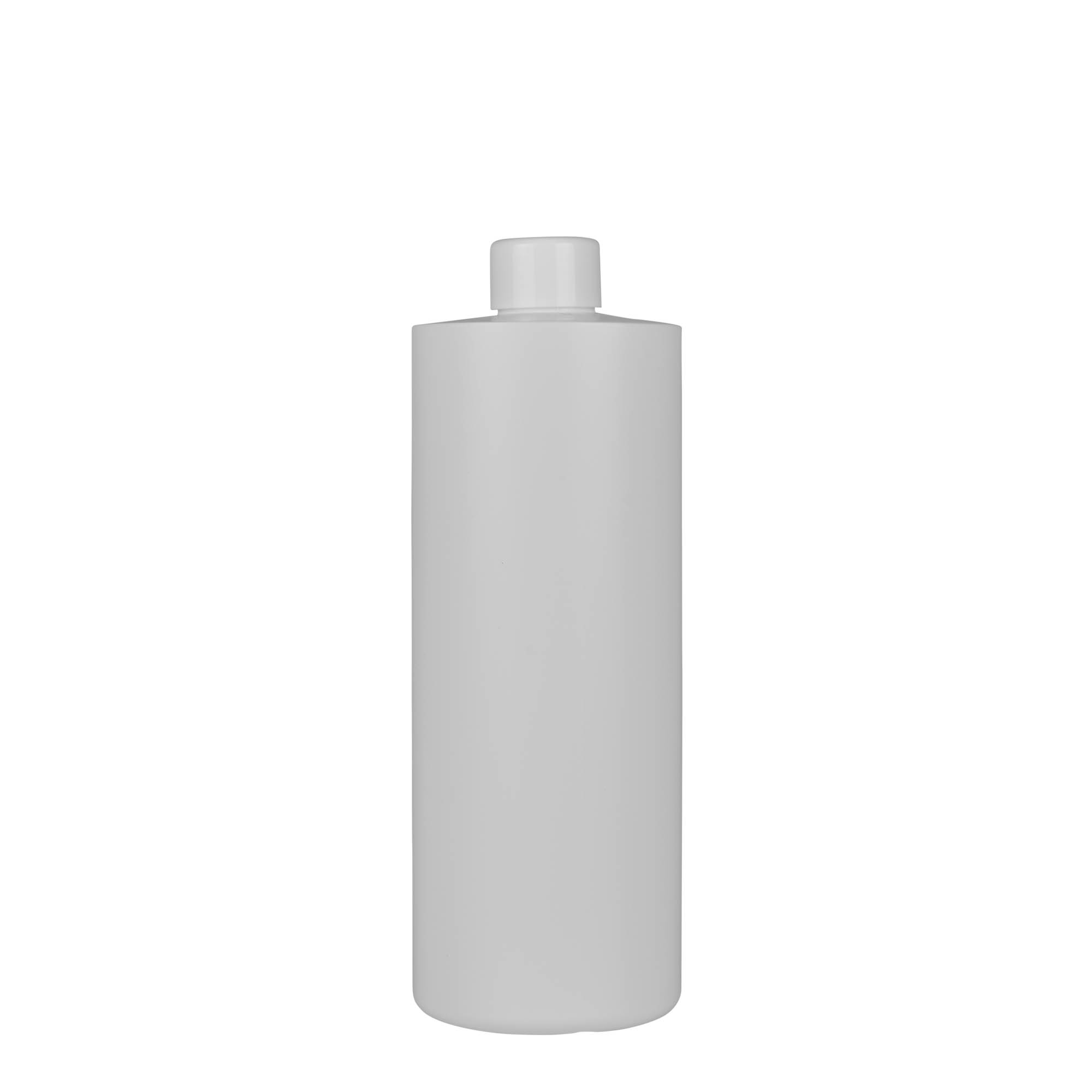 Sticlă din plastic de 500 ml „Pipe”, HDPE verde, alb, gura: 24/410