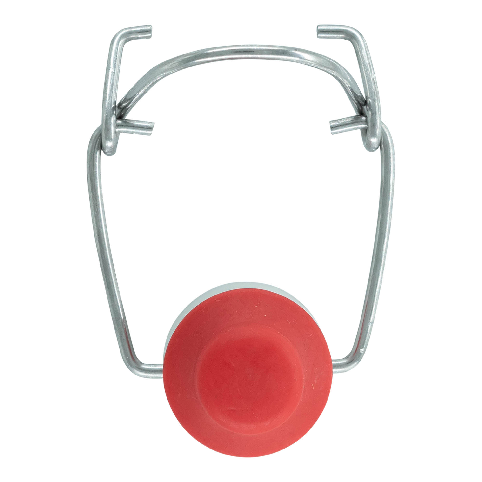 Închizător cu clemă mărime specială, plastic, roșu-alb