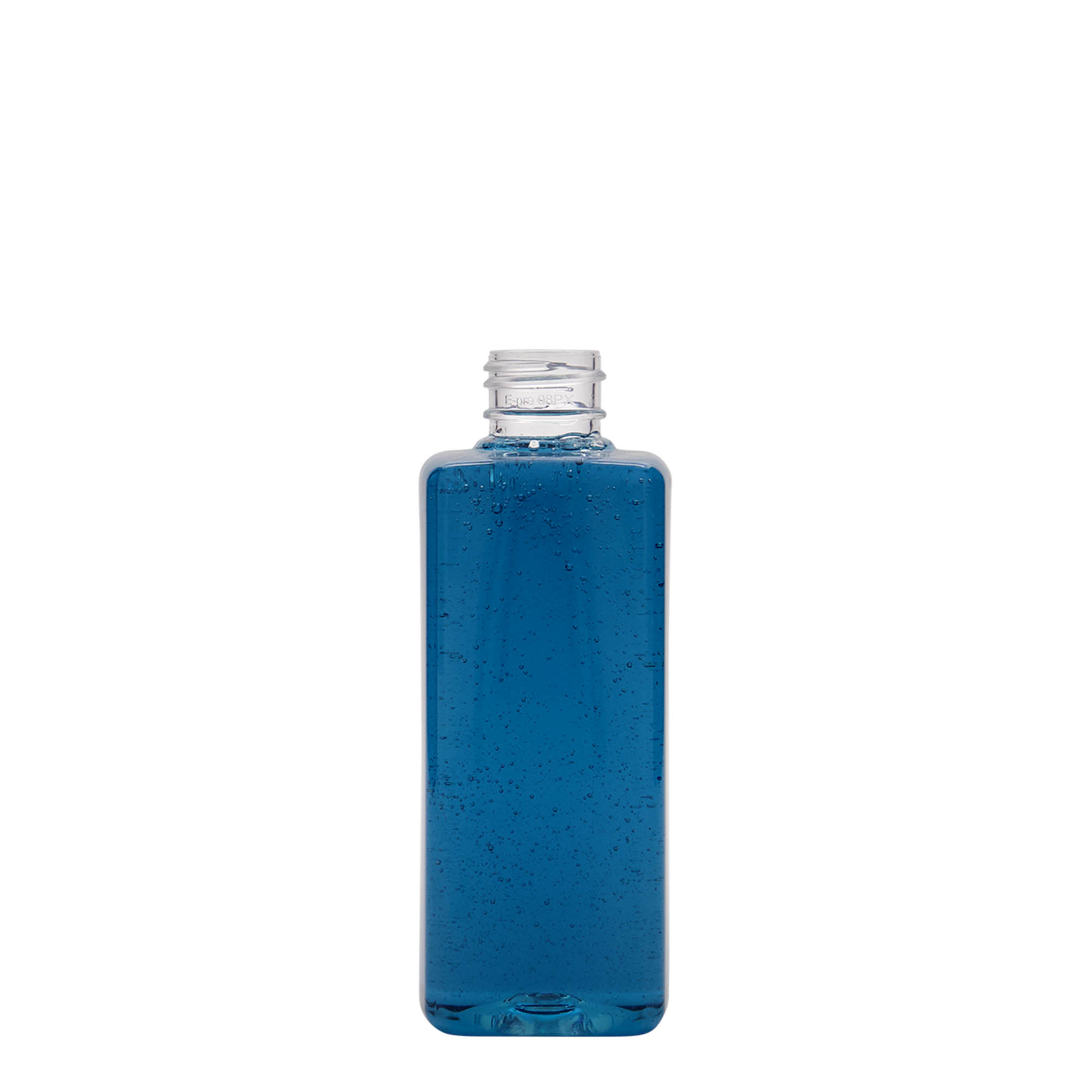 Sticlă PET de 200 ml „Karl”, pătrată, din plastic, gât: 24/410