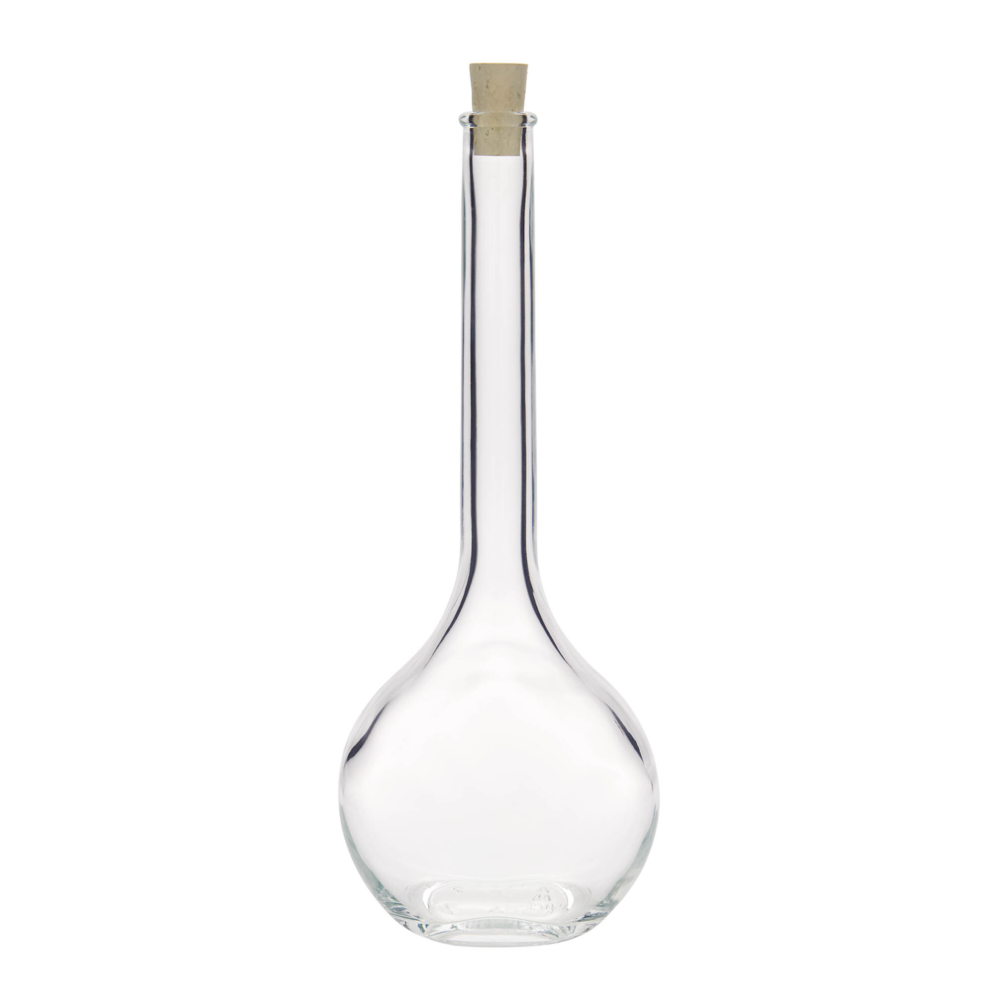Sticlă de sticlă de 500 ml „Contessa”, ovală, gura: dop de plută Sticlă de sticlă de 500 ml „Contessa”, ovală, gura: dop de plută