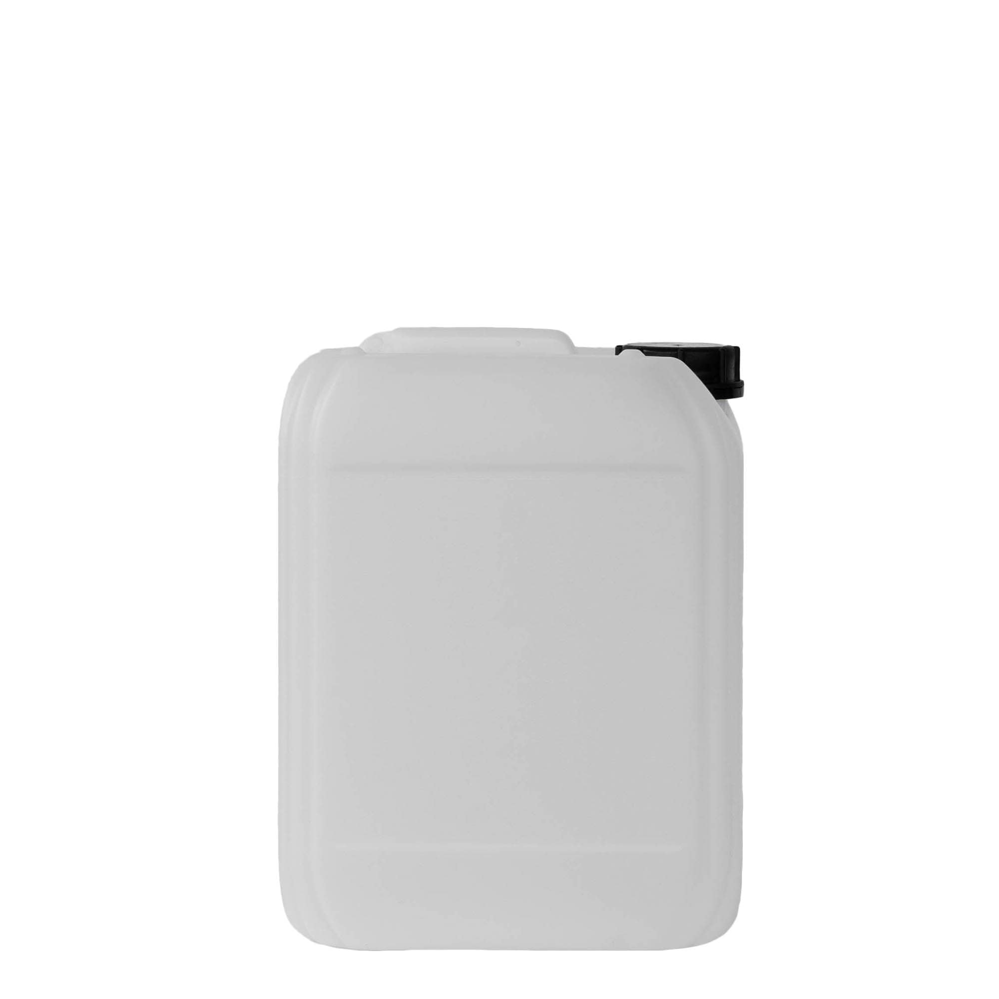 Canistră de 10 l, dreptunghiulară, din plastic HDPE, naturală, gura: ND 55