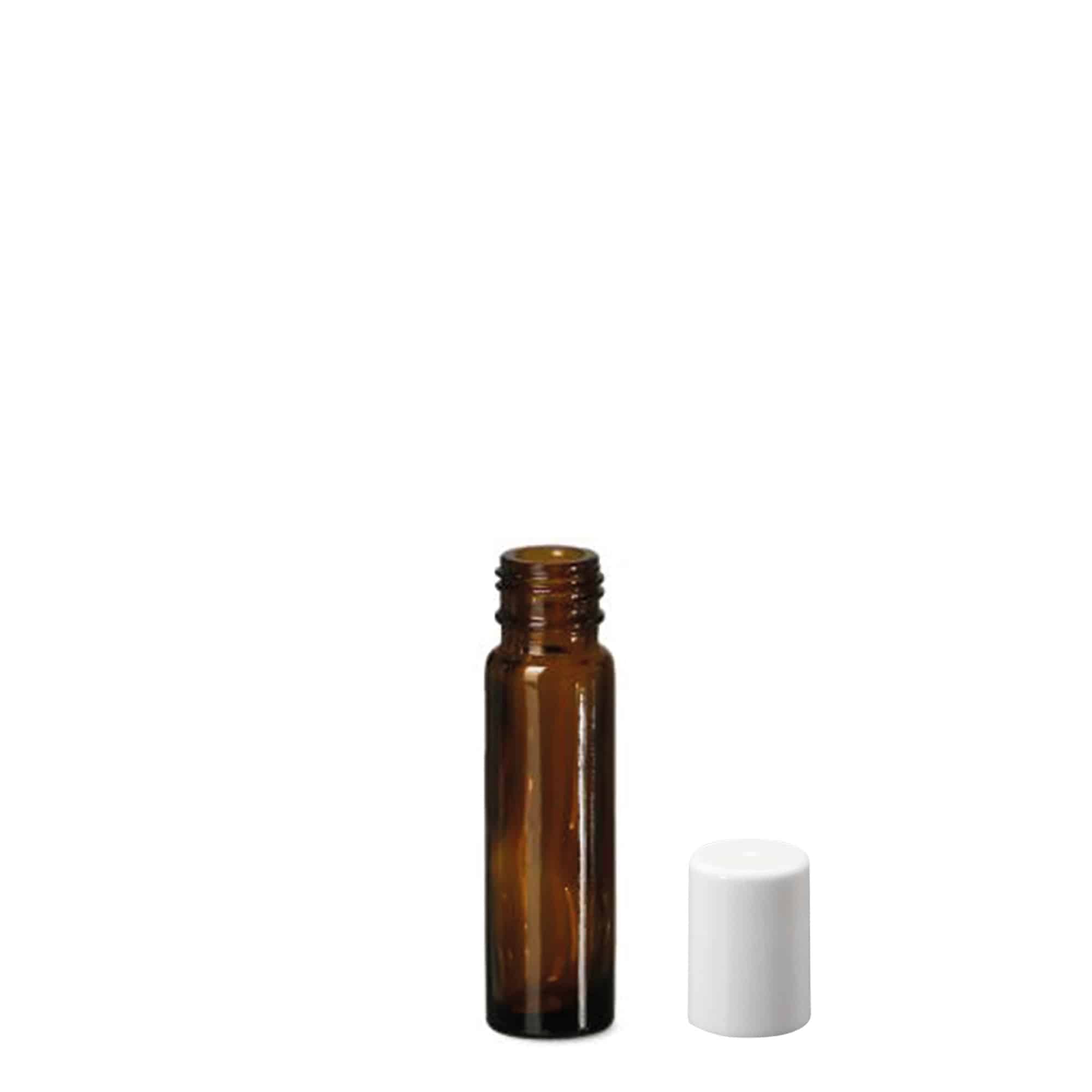 Sticlă roll-on de 10 ml, sticlă, maro, gura: capac cu filet
