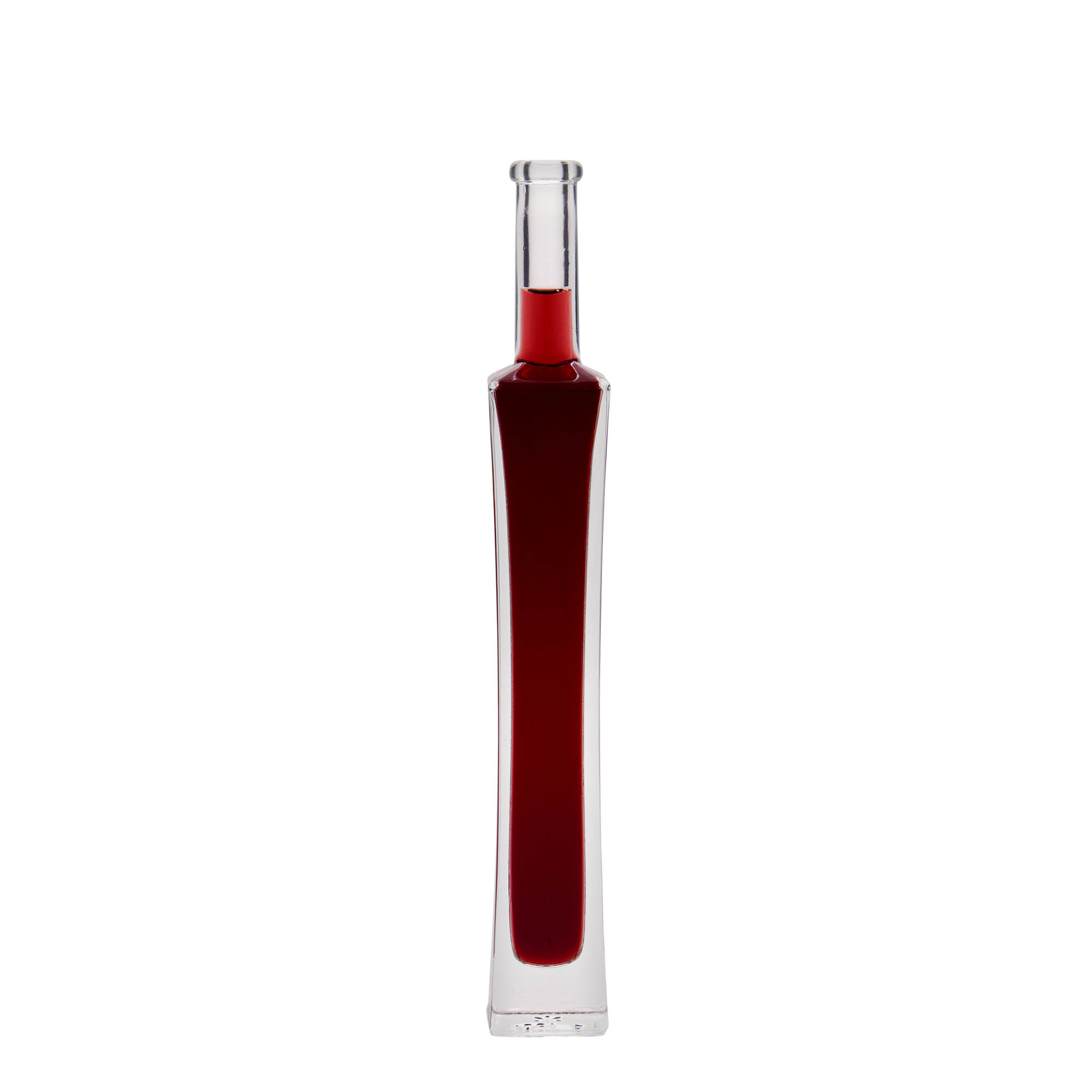 Sticlă de sticlă de 100 ml „Koko”, pătrată, gura: dop de plută
