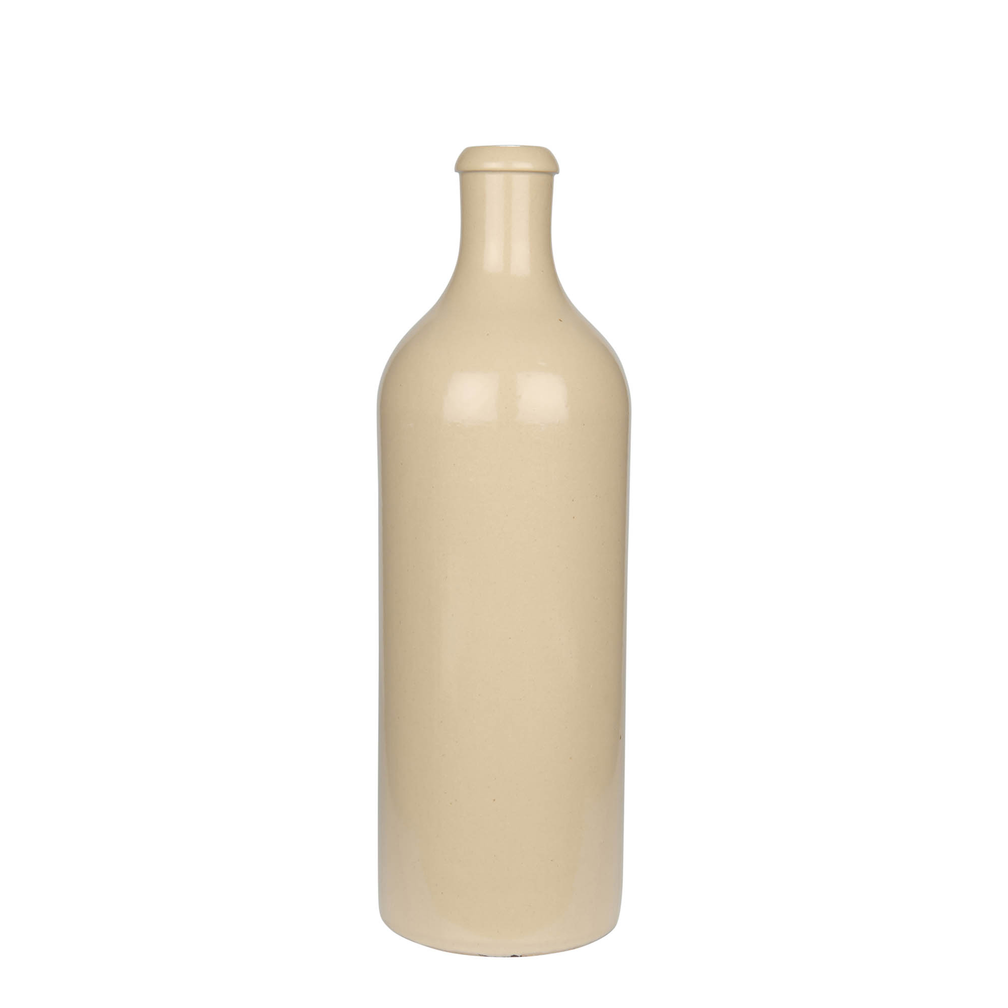 750 ml ulcior de lut, ceramică, bej, gură: dop de plută