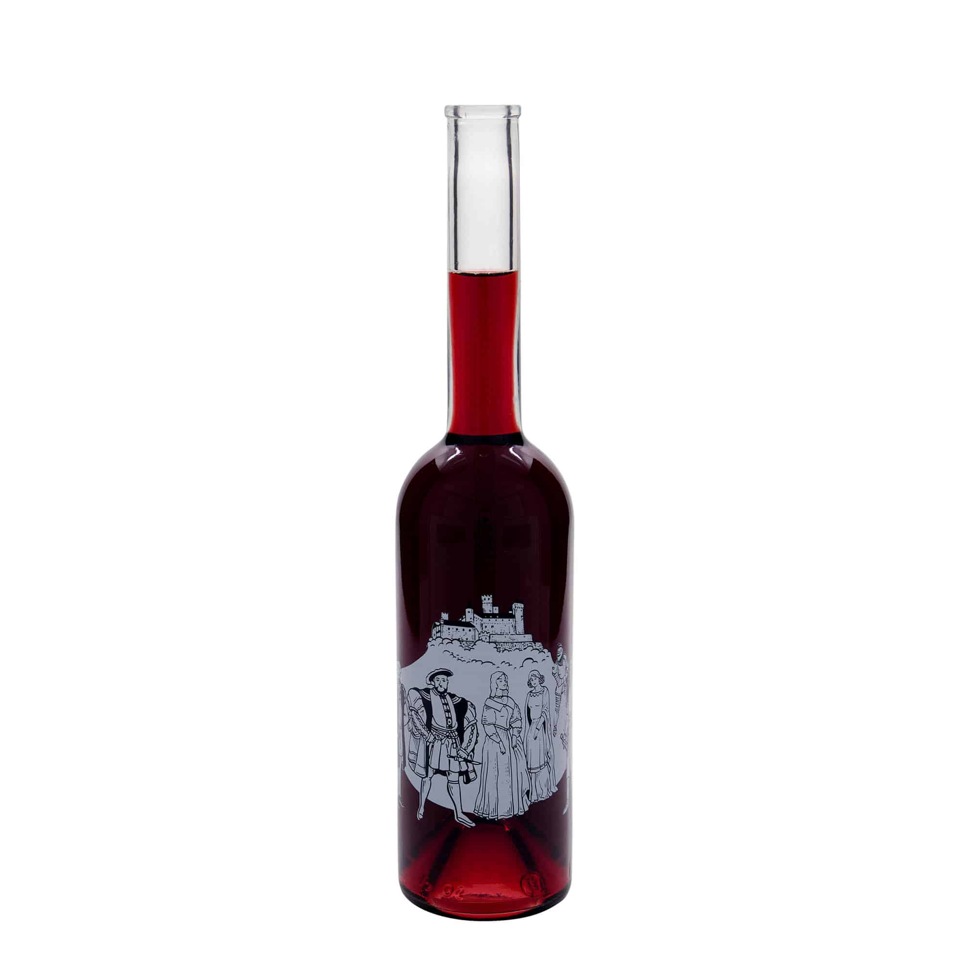 Sticlă de sticlă de 500 ml „Opera”, motiv: Evul Mediu, gură: dop de plută