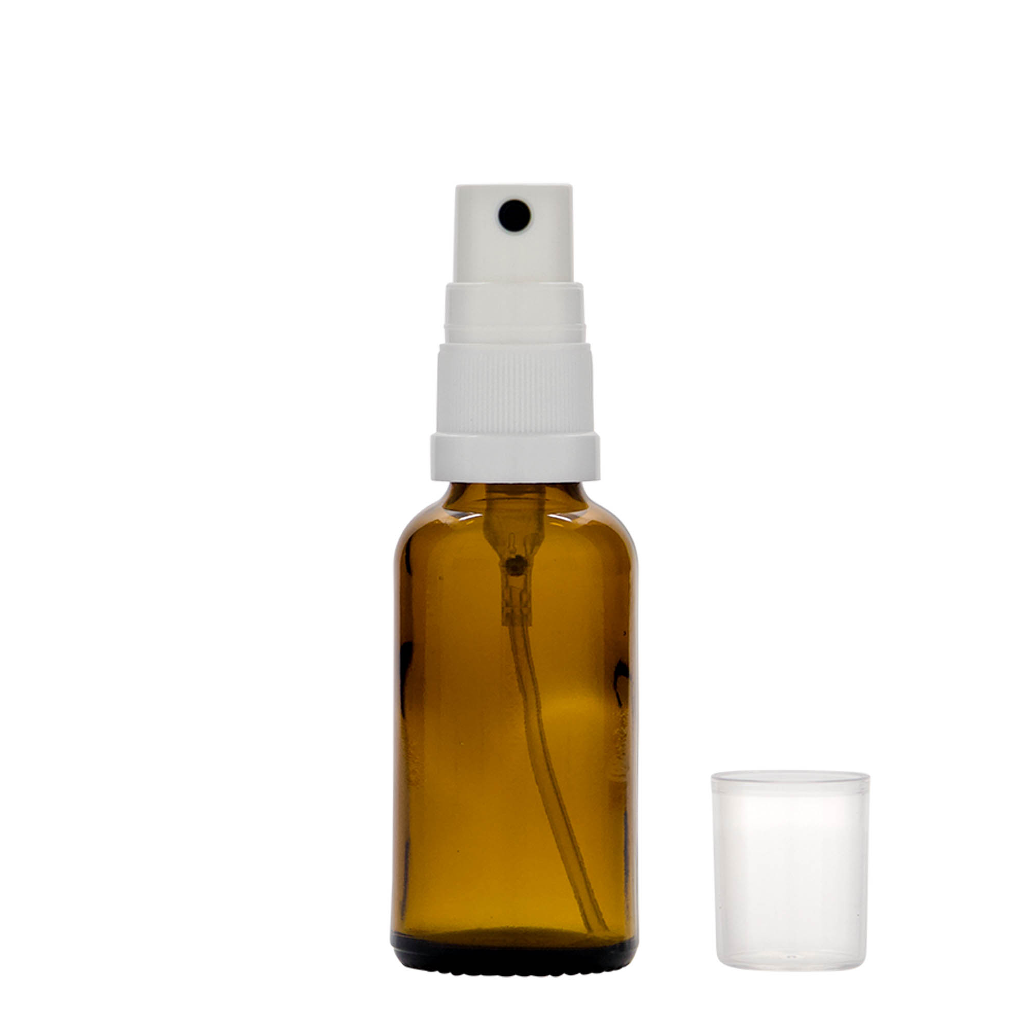 30 ml sticlă spray medicină, sticlă, maro, gura: DIN 18