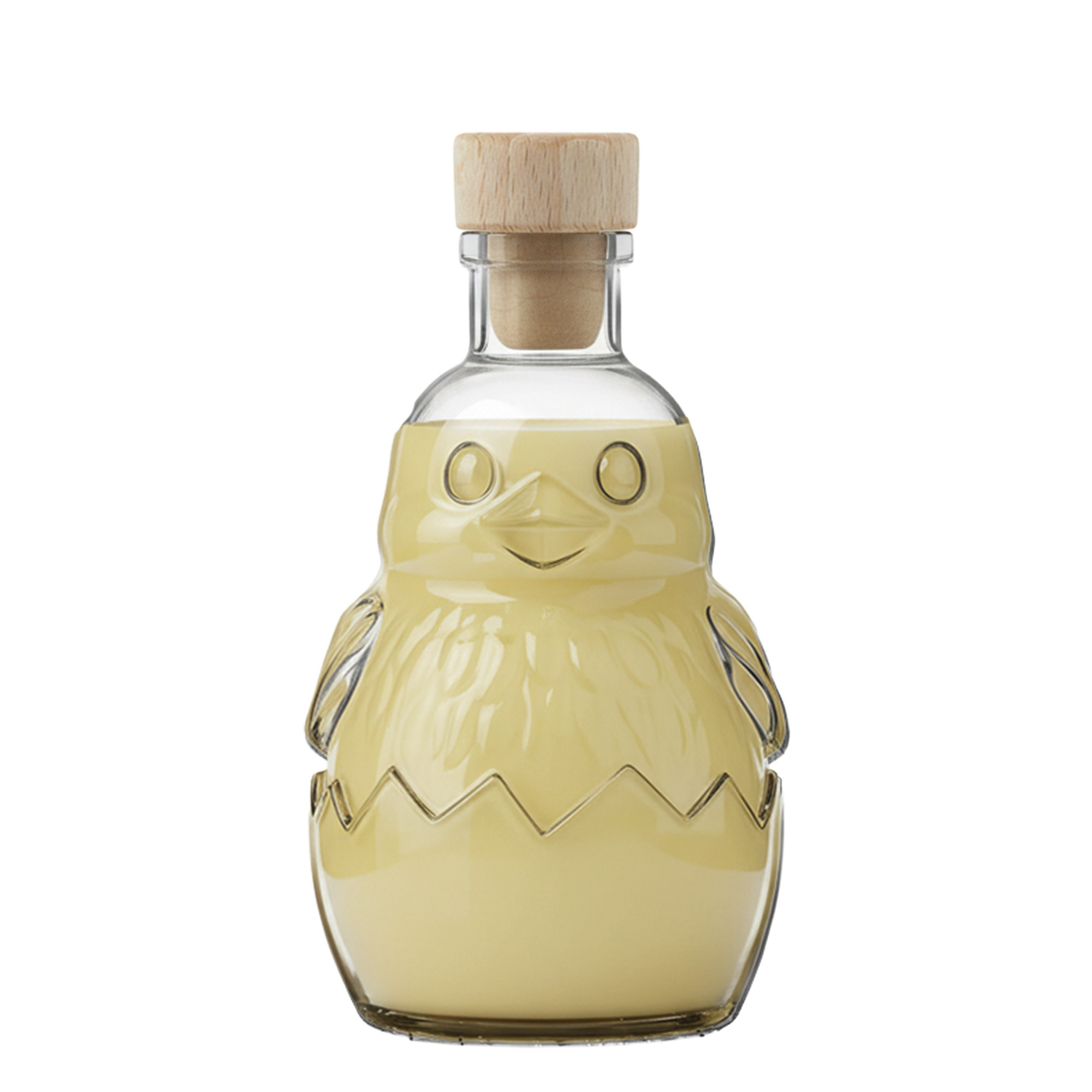 Sticlă de sticlă 200 ml „Pui”, gura: dop de plută Sticlă de sticlă 200 ml „Pui”, gura: dop de plută