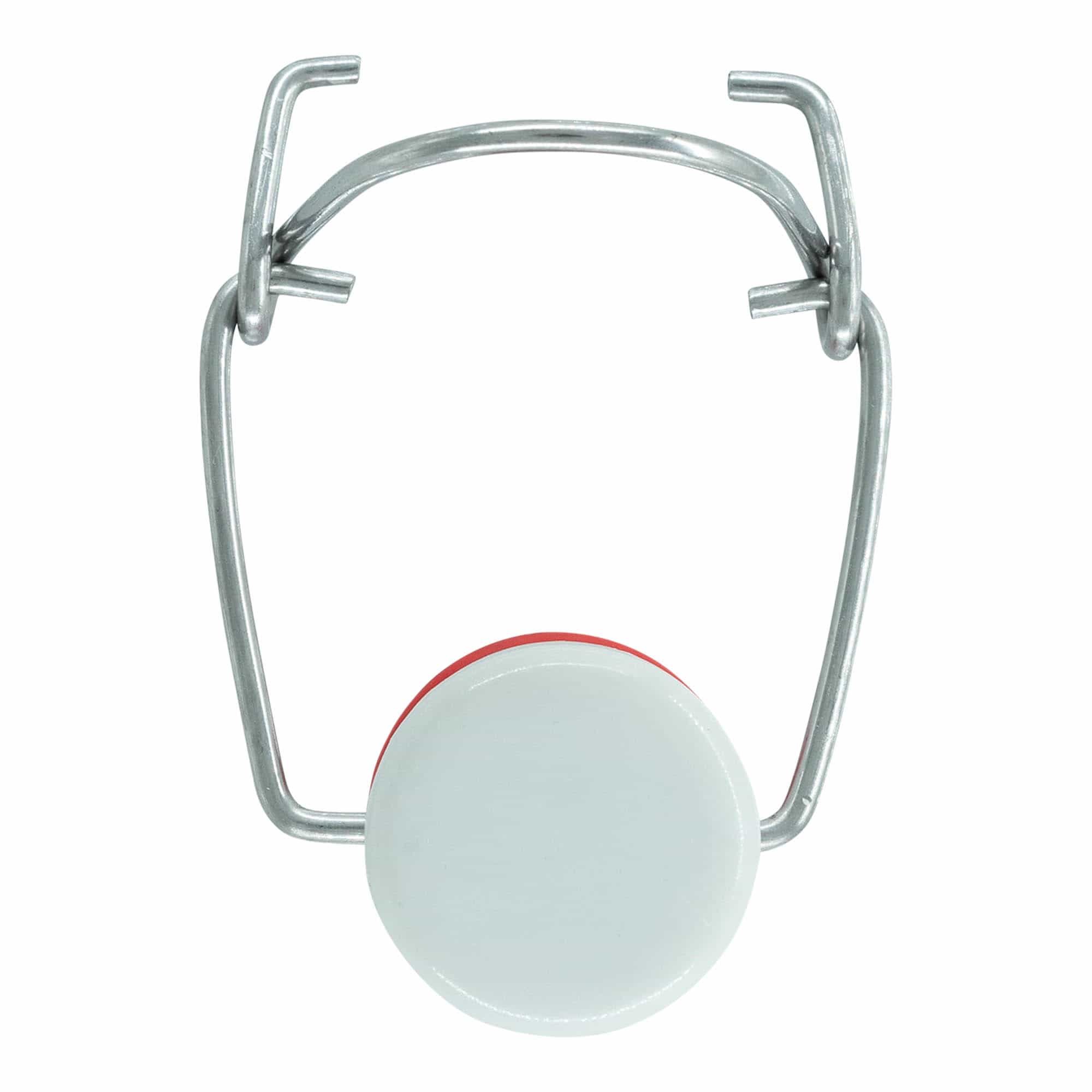 Închizător cu clemă mărime specială, plastic, roșu-alb