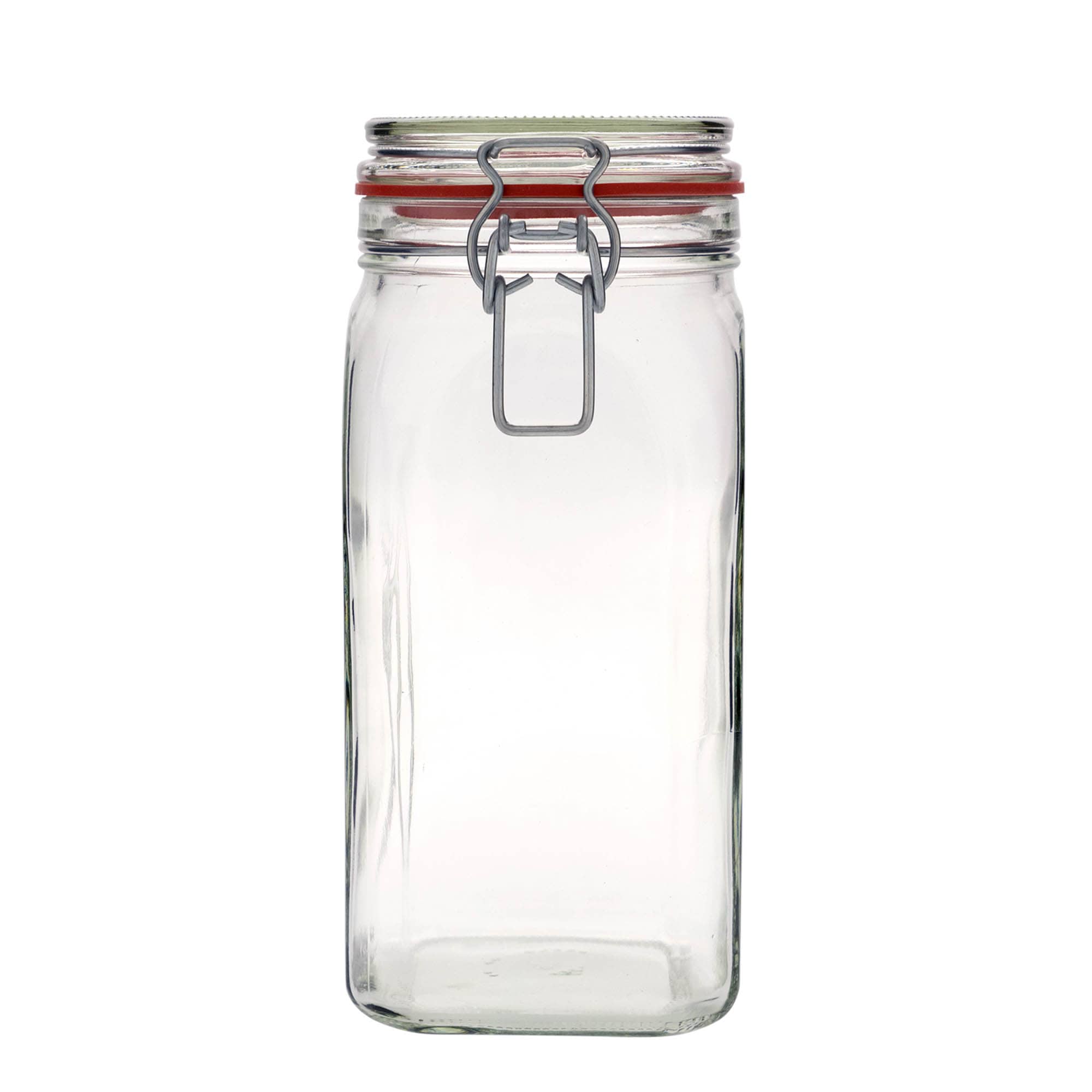 1.540 ml borcan cu clemă metalică #, pătrat, gura: închidere cu clemă metalică