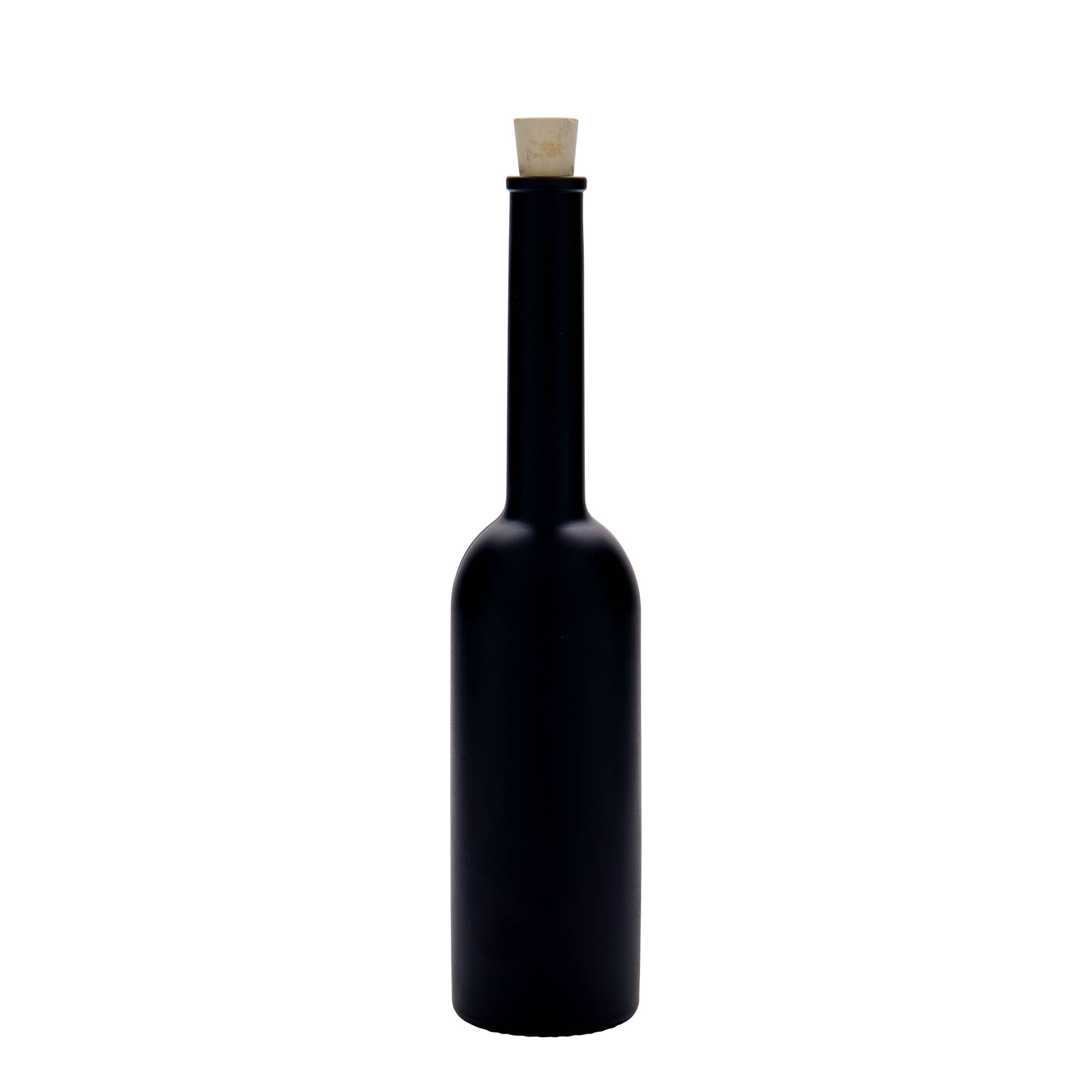 Sticlă de sticlă de 200 ml „Opera”, neagră, gura: dop Sticlă de sticlă de 200 ml „Opera”, neagră, gura: dop