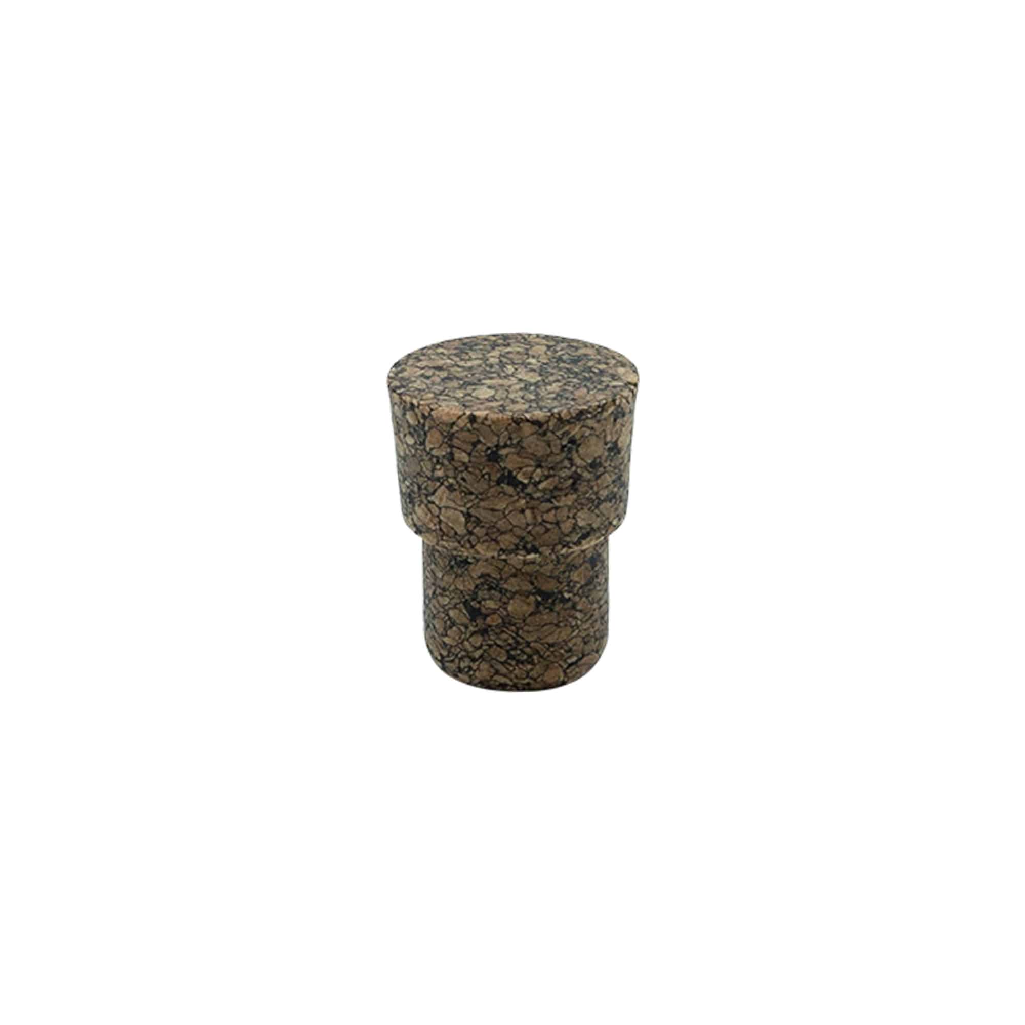 Dop cu mâner „Cornice” 18,2 mm, Corkcoal, pentru gură: dop de plută