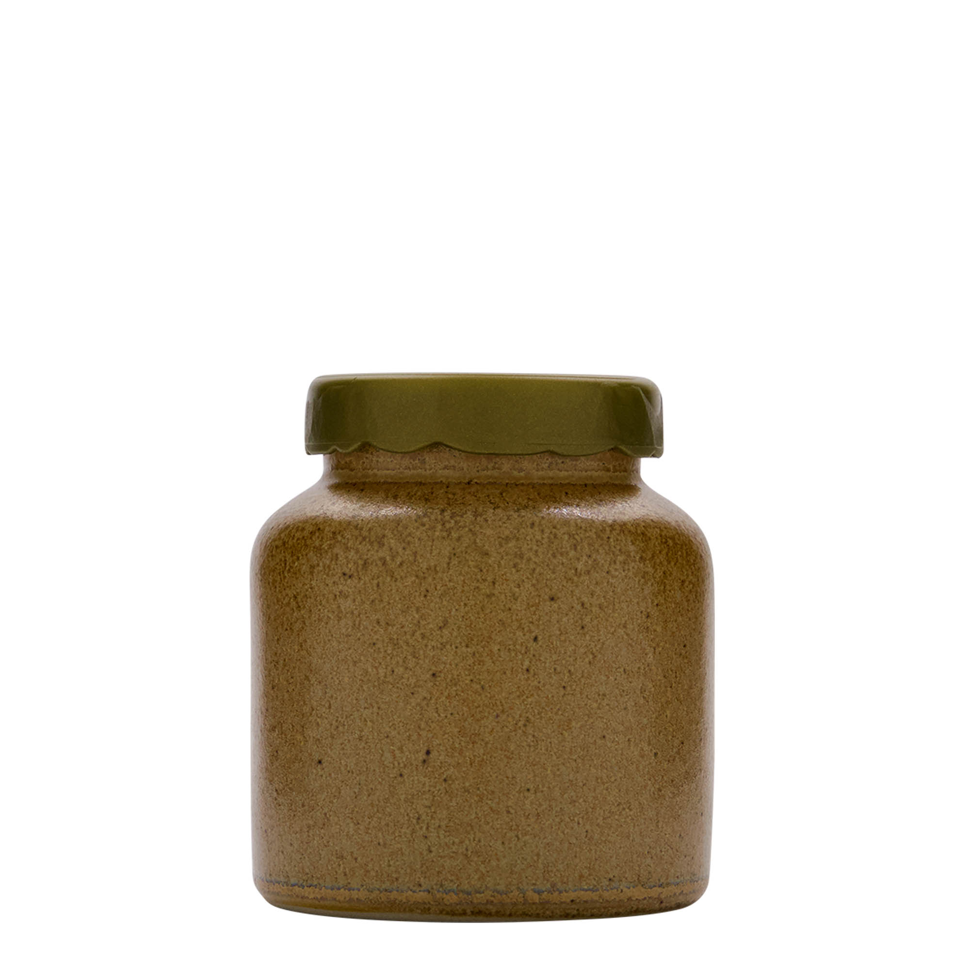 270 ml vas de ceramică Steinzeug, maro-cristal, gura: capac cu margine peste vas