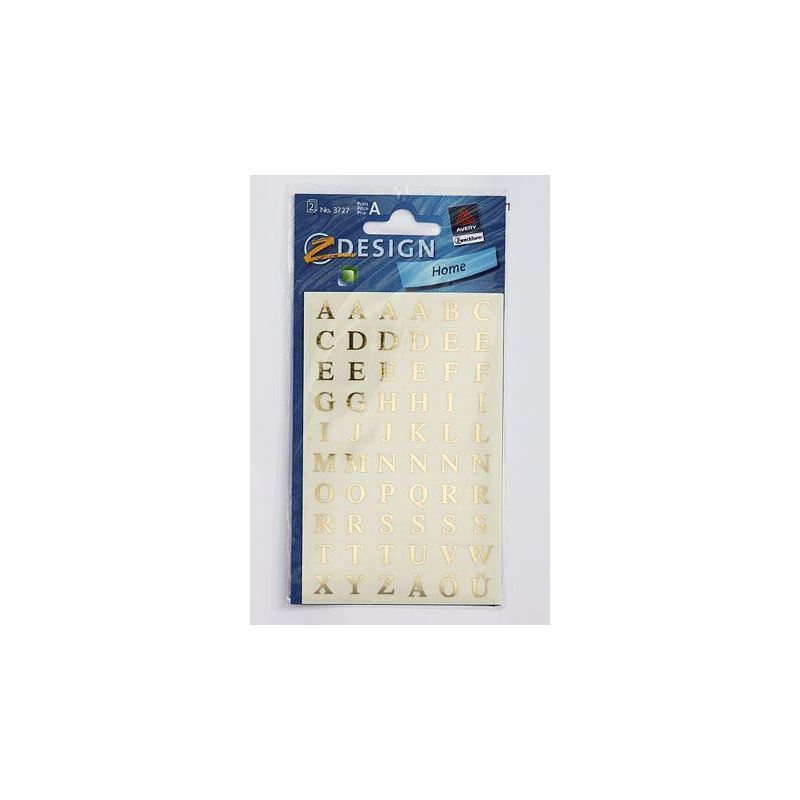 Autocolante Zweckform „Alfabet“, dreptunghiulare, din plastic, aurii Autocolante Zweckform „Alfabet“, dreptunghiulare, din plastic, aurii
