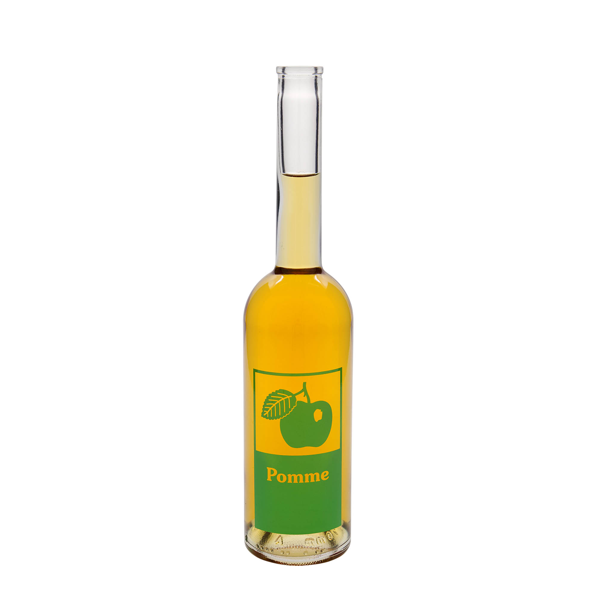 Sticlă de sticlă de 500 ml 'Opera', motiv: Măr, gât: plută